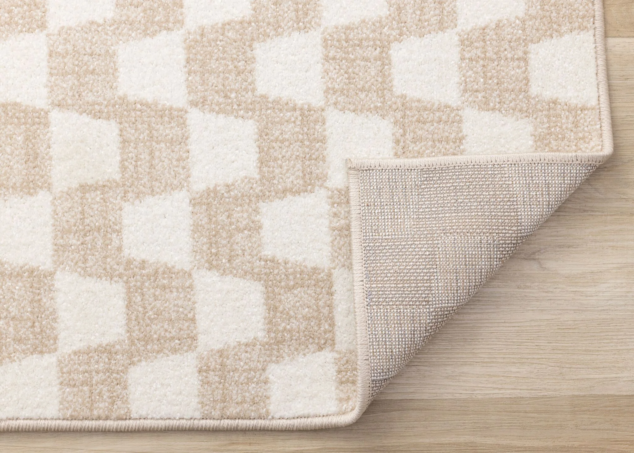 Gentle Wave 5'3" x 7'7" Wavy Line Area Rug - Beige, Cream - Image 2