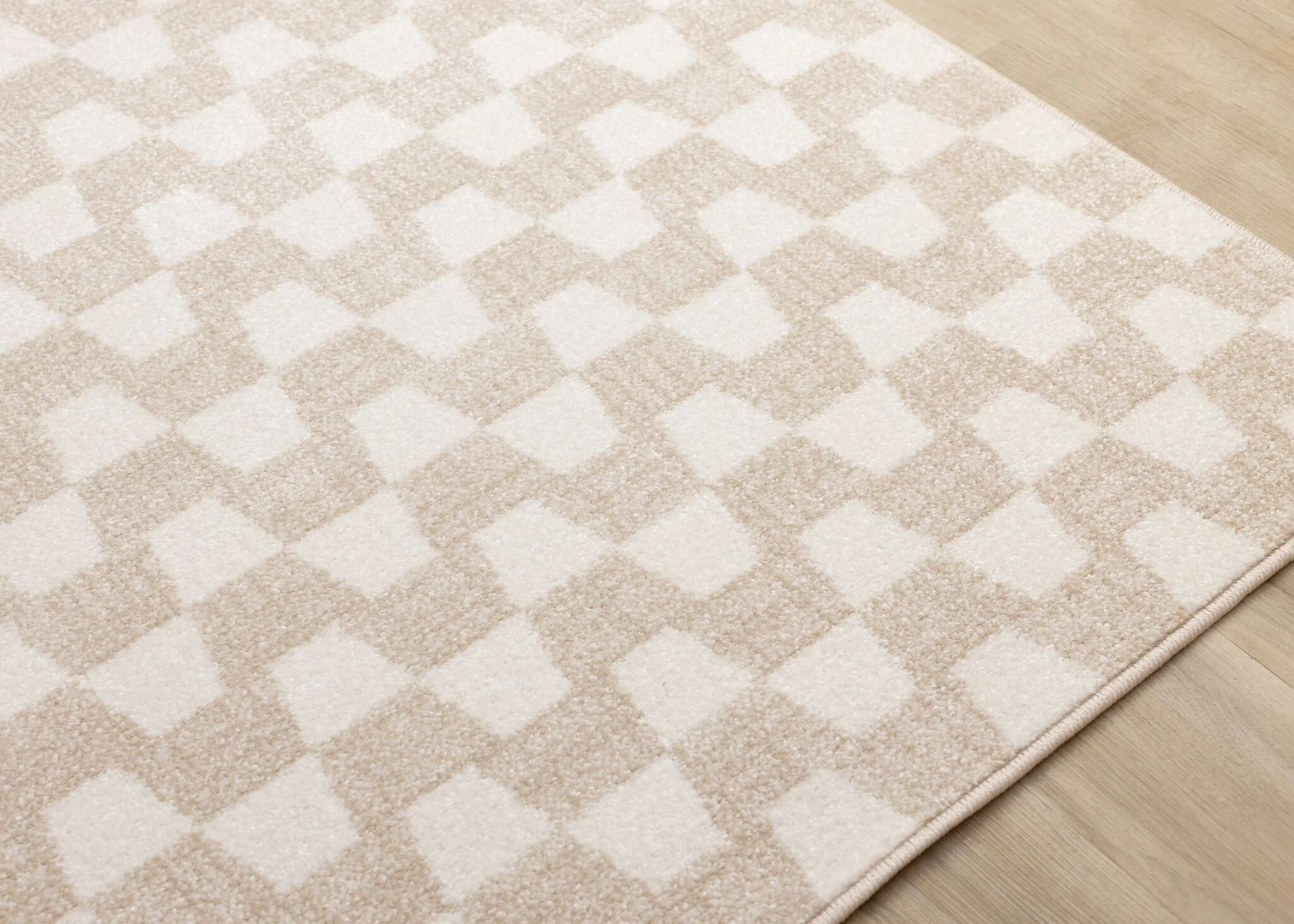 Gentle Wave 5'3" x 7'7" Wavy Line Area Rug - Beige, Cream - Image 4