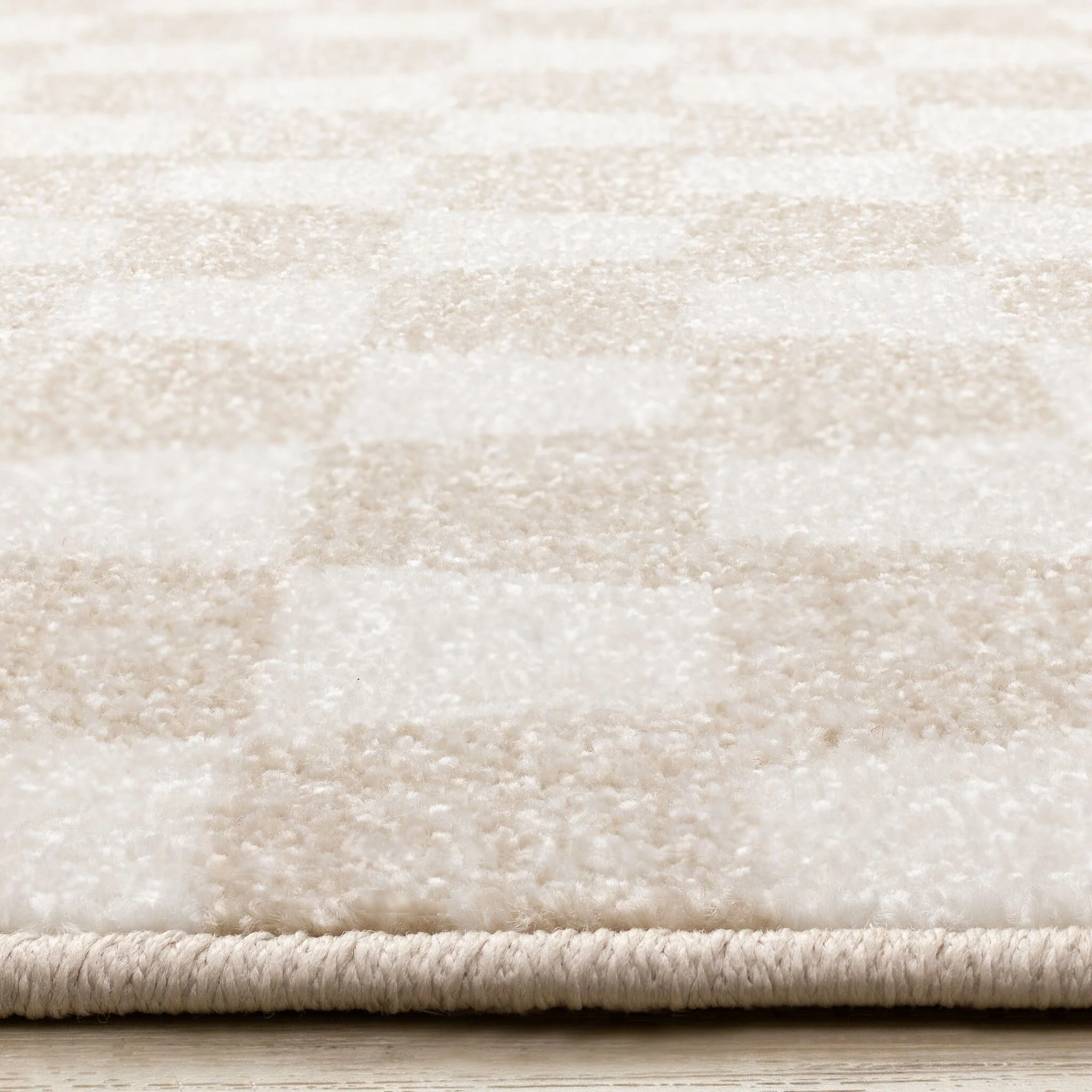 Gentle Wave 5'3" x 7'7" Wavy Line Area Rug - Beige, Cream - Image 5