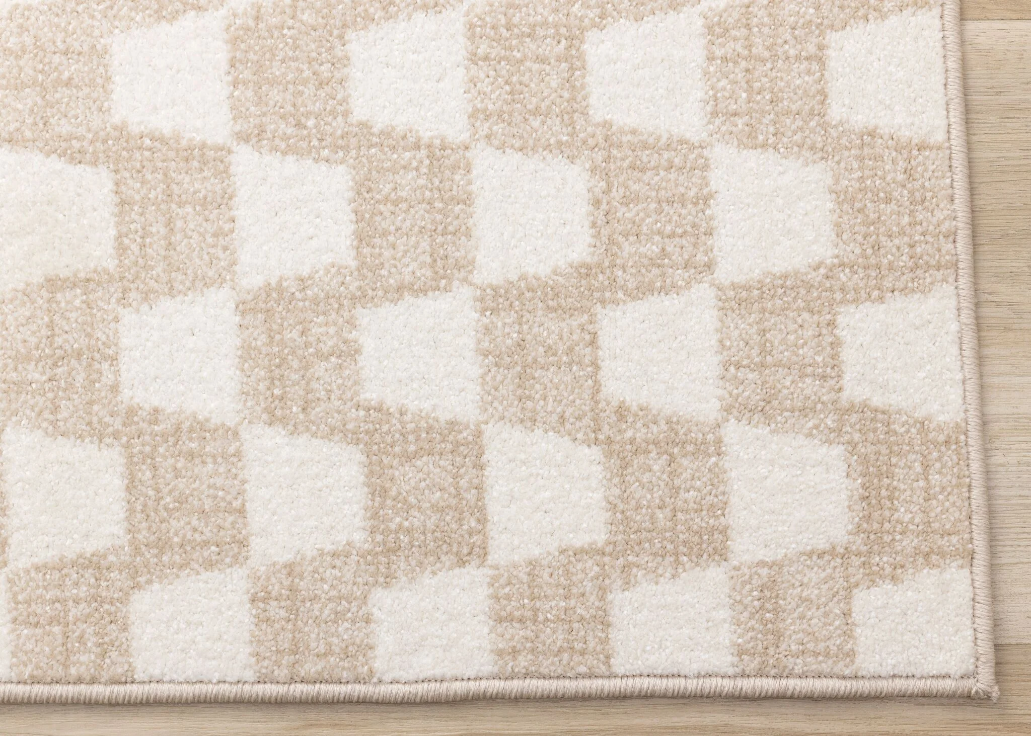 Gentle Wave 5'3" x 7'7" Wavy Line Area Rug - Beige, Cream - Image 6
