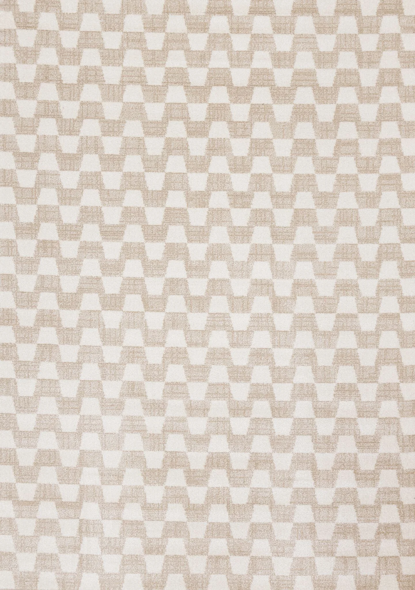 Gentle Wave 6'7"" x 9'10" Wavy Line Area Rug - Beige, Cream
