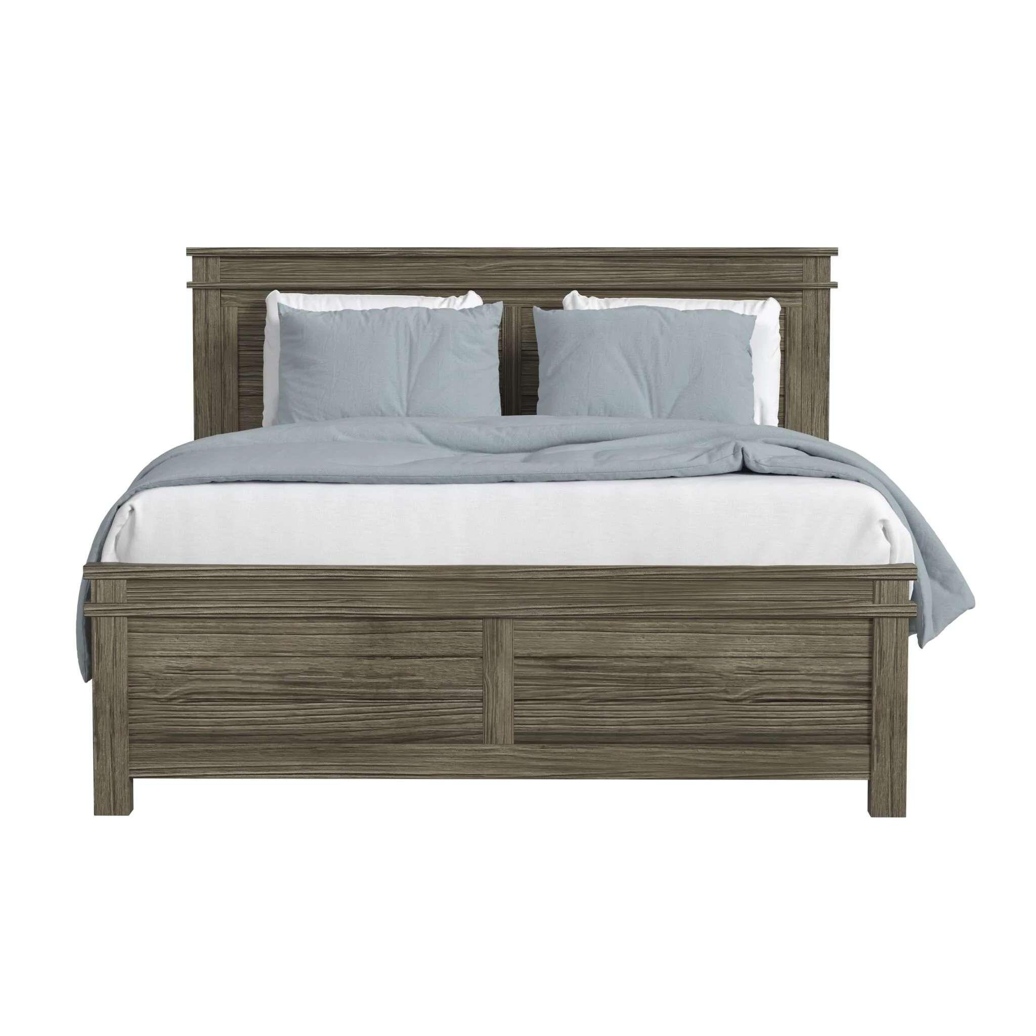 Glacier Point 3-Piece King Panel Bed - Greystone - Image 2