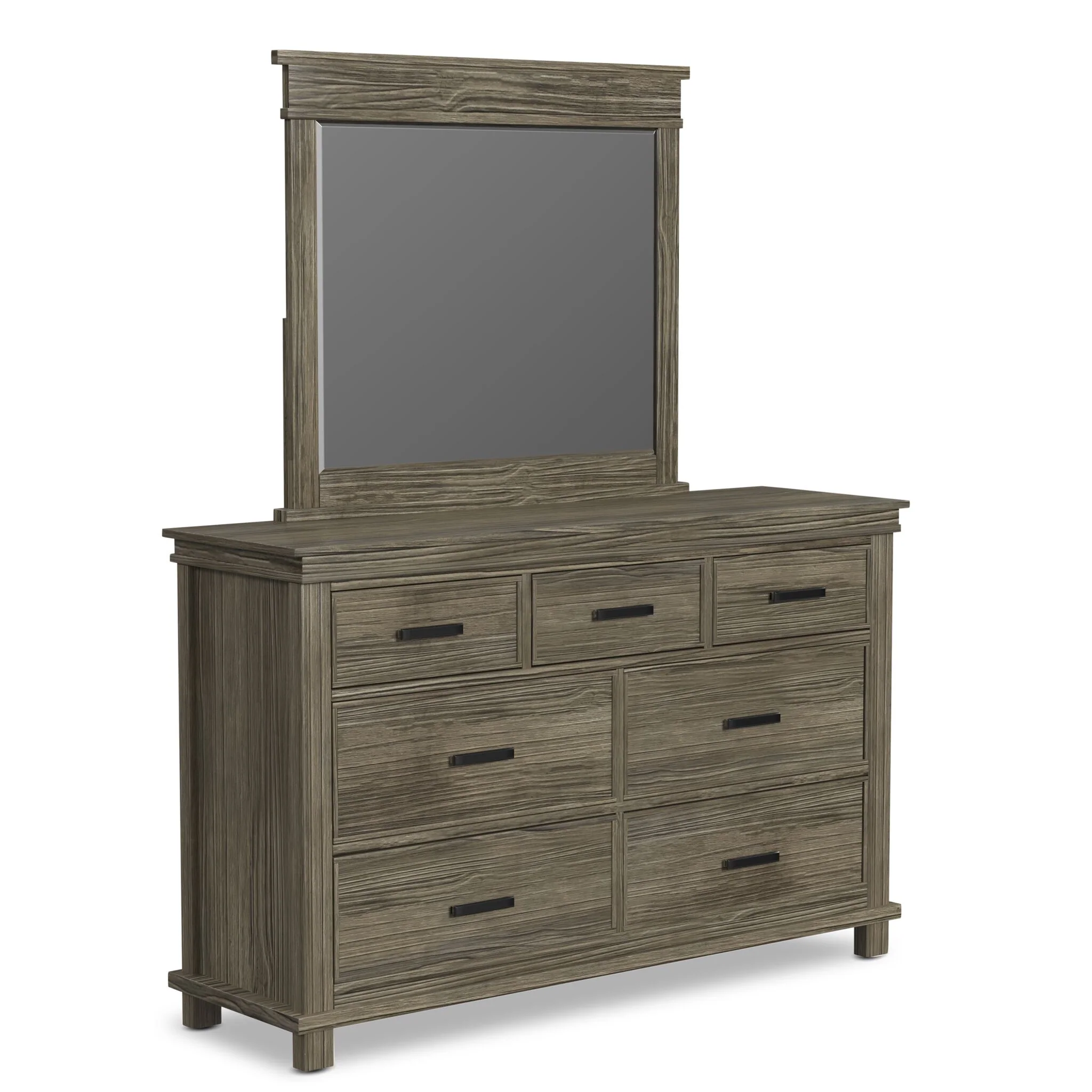 Glacier Point 6 - Piece Queen Panel Bedroom Package - Greystone - Image 4