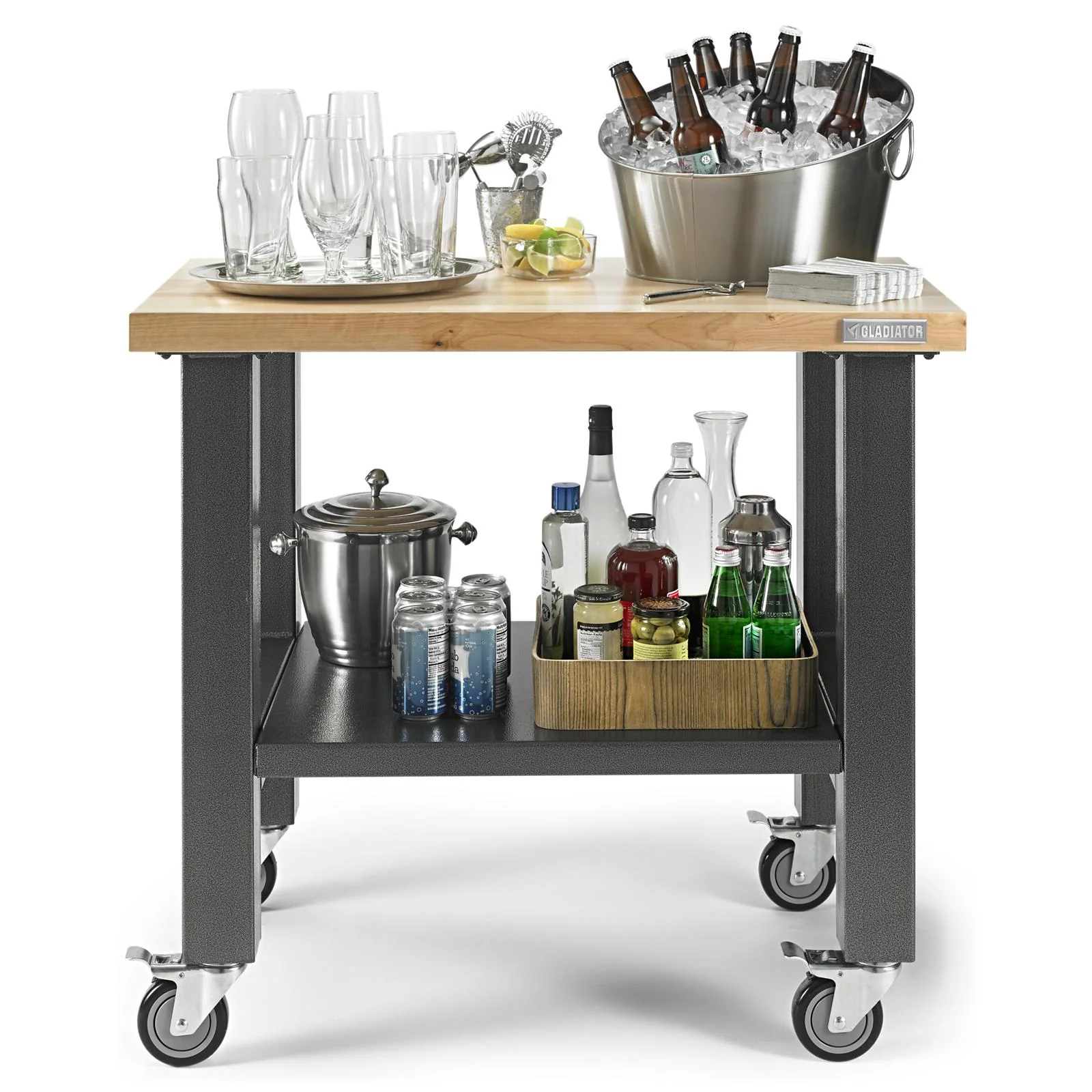 Gladiator Hammered Granite 3' Wide Mobile Workstation - GAMW36HWEG - Image 5