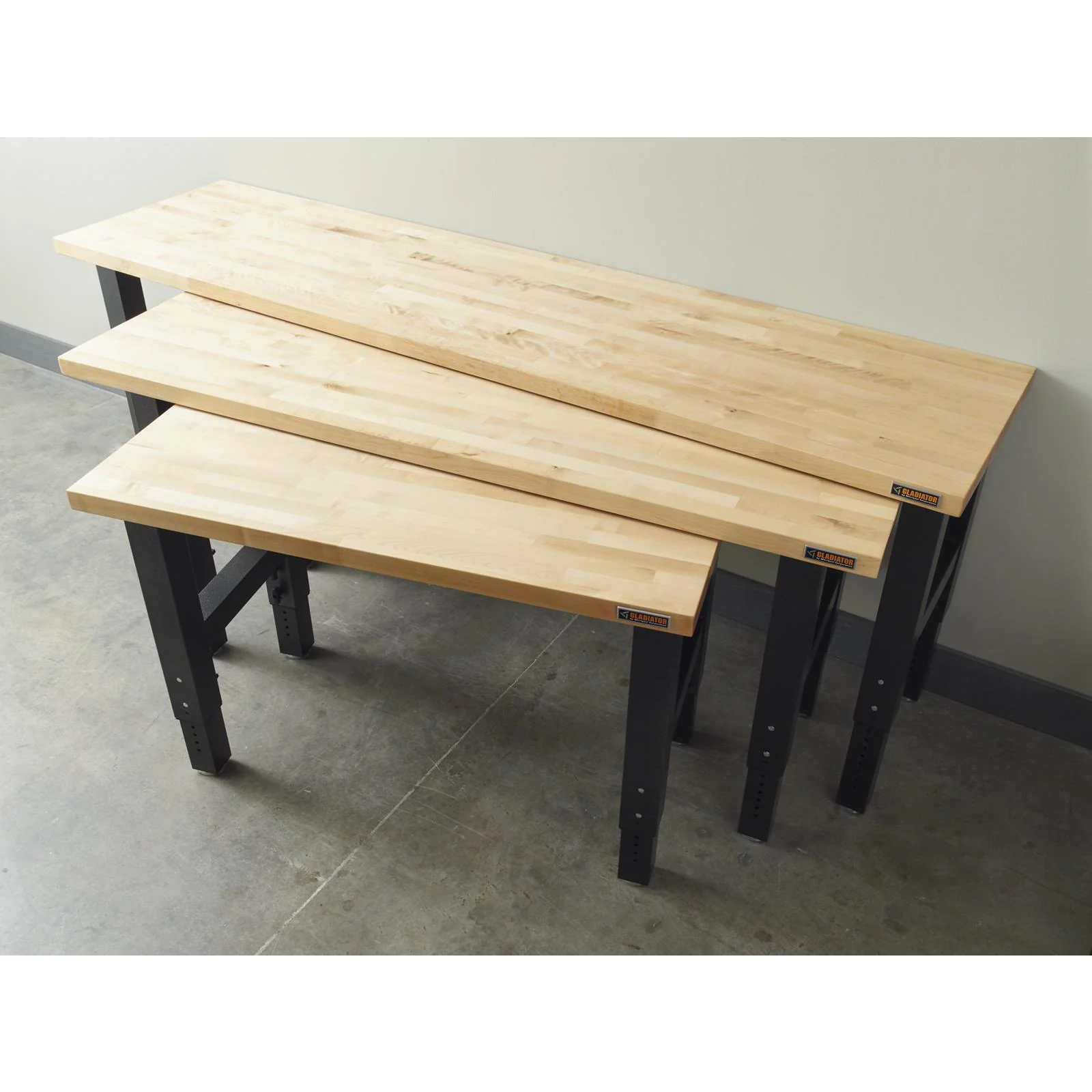 Gladiator Hammered Granite 4' Adjustable Height Hardwood Workbench - GAWB04HWEG - Image 8