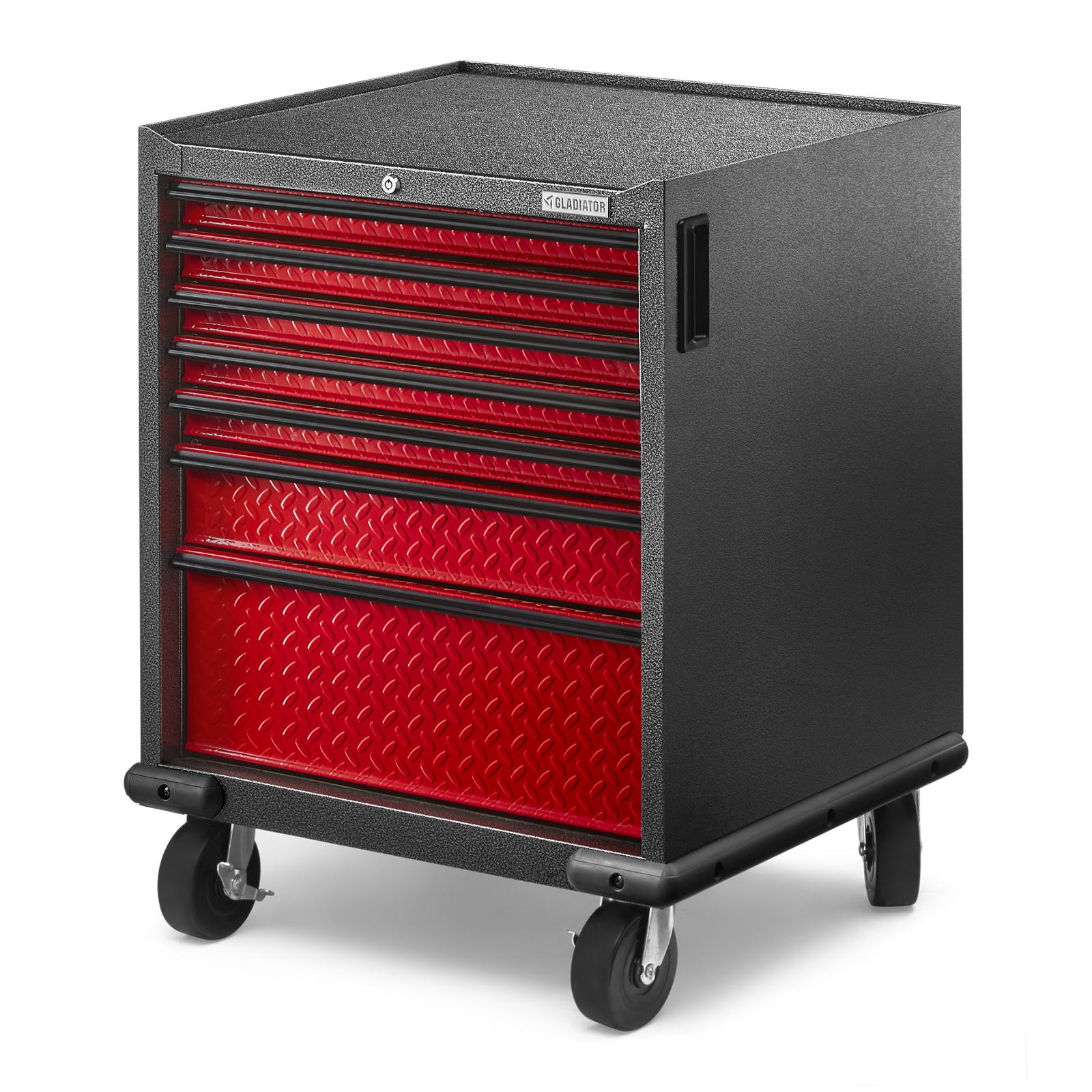 Gladiator Red Tread Premier Pre-Assembled 7 Drawer Modular Tool Storage Cabinet - GAGD277DKR - Image 6