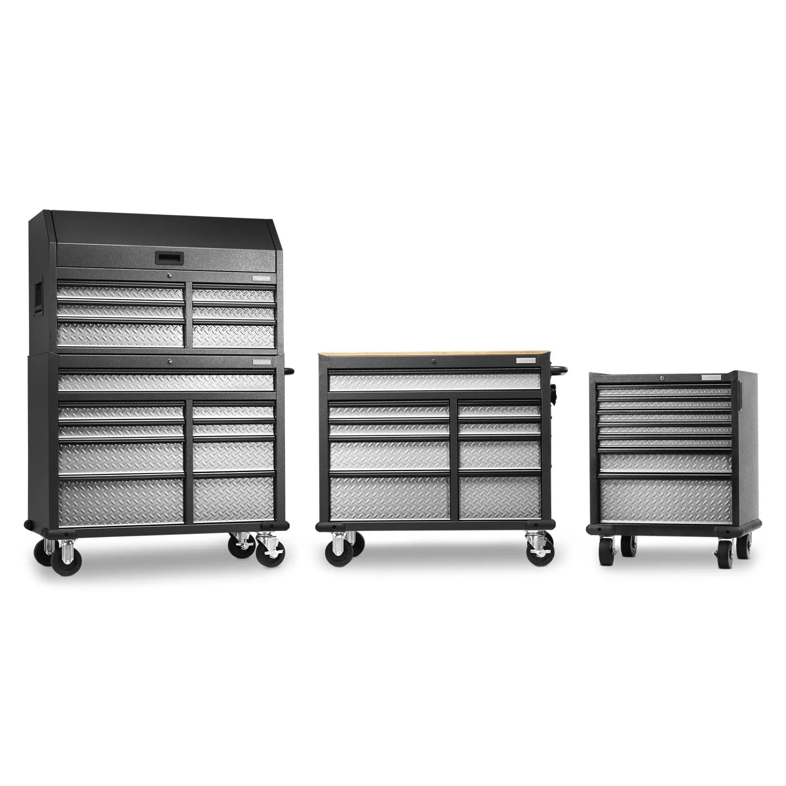 Gladiator Silver Tread Premier 41 inch 15-drawer Mobile Tool Chest Combo - GATC4115JG - Image 3