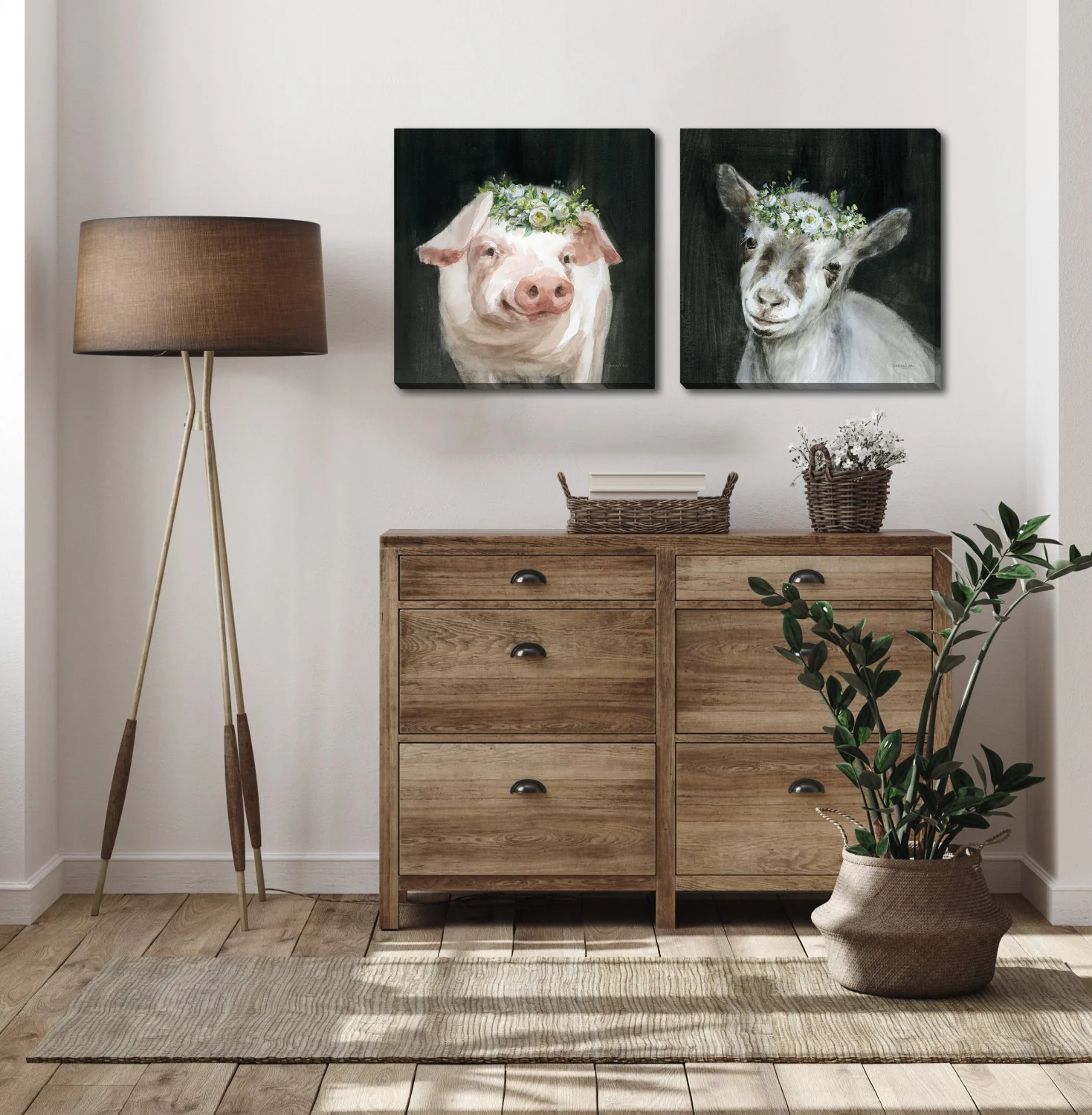 Goat Glam Wall Art - Black/Grey - 18 X 18 - Image 2