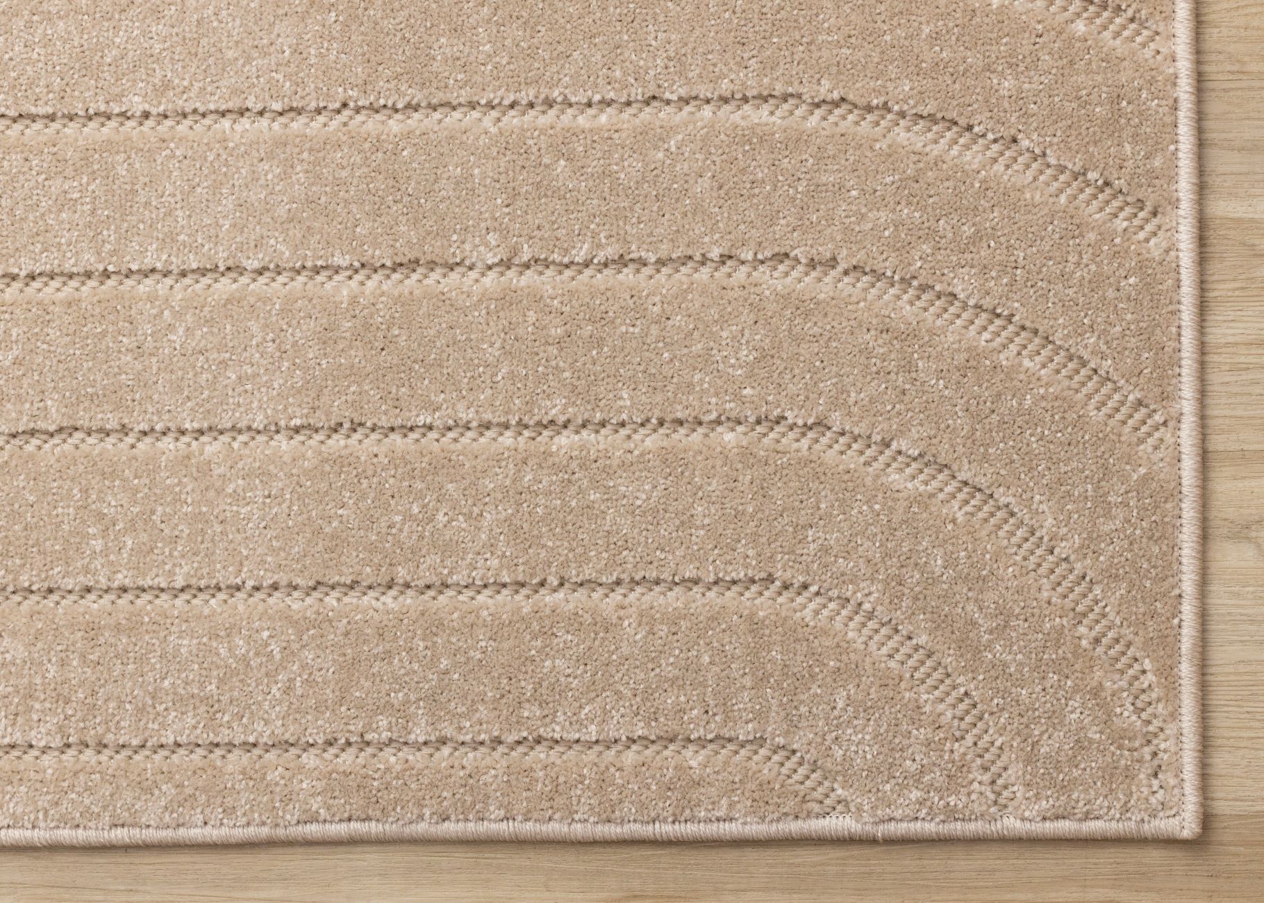 Golden Dunes 5'3" x 7'7" Modern Curved Arches Design Area Rug - Beige - Image 4