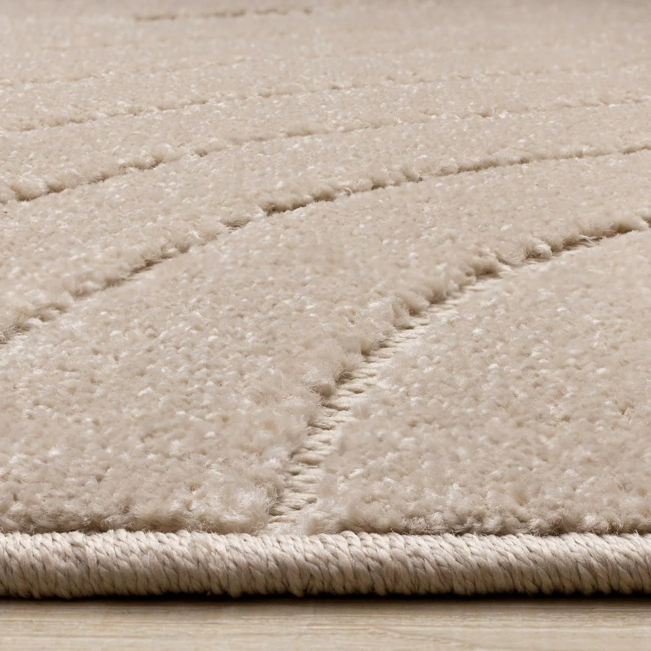 Golden Dunes 6'7" x 9'6" Modern Curved Arches Design Area Rug - Beige - Image 7