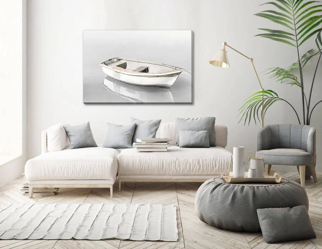 Gone Fishing Wall Art - White - 42 X 28 - Image 2