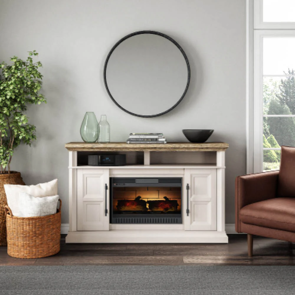 Granger 60" Fireplace TV Stand - Antique White - Image 2
