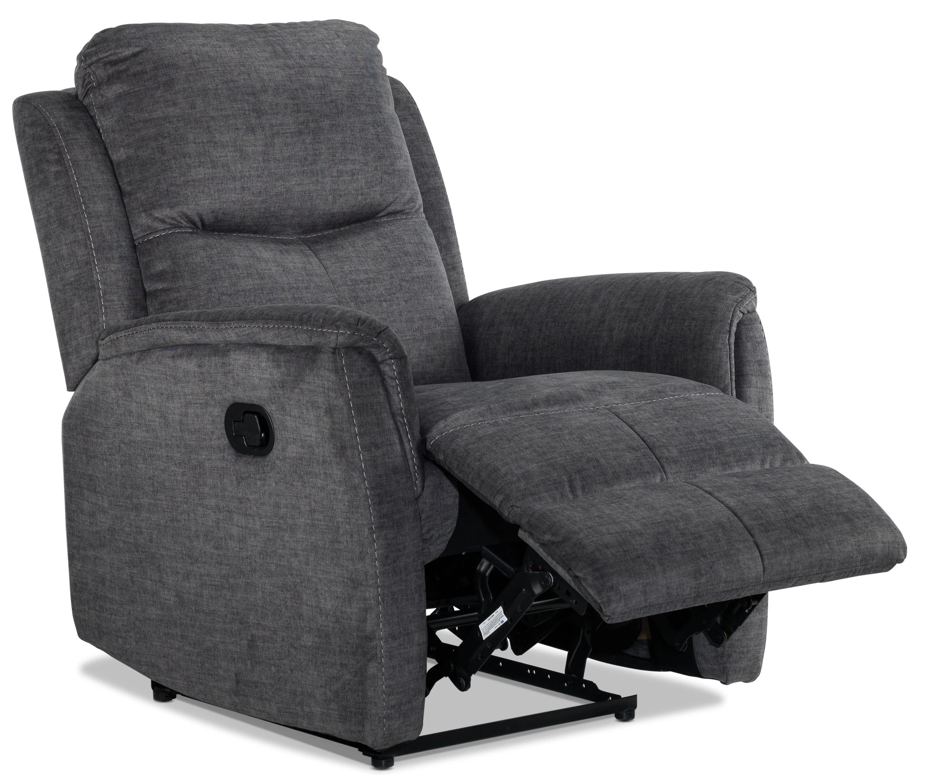 Grayson Reclining Sofa and Recliner Set - Charcoal - Image 3