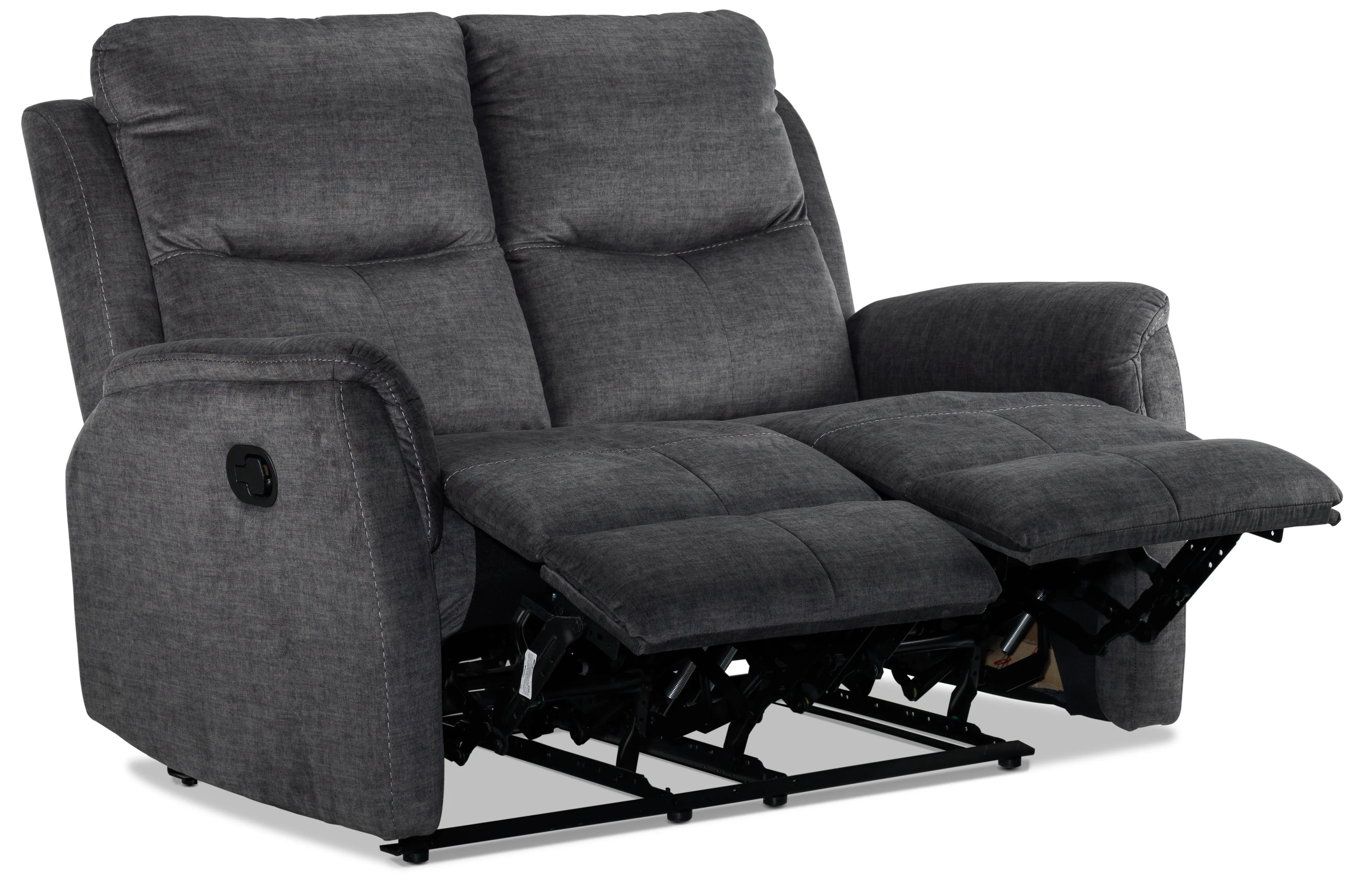 Grayson Reclining Sofa and Reclining Loveseat Set - Charcoal - Image 3