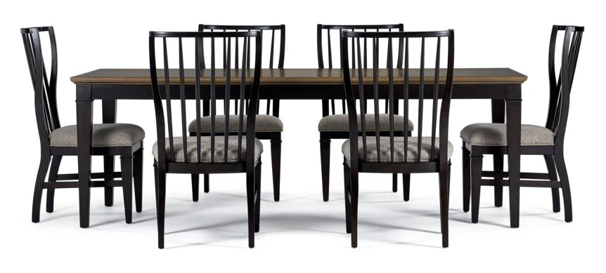 Greyridge Farm 7-Piece Extendable Dining Set - Black - Image 2