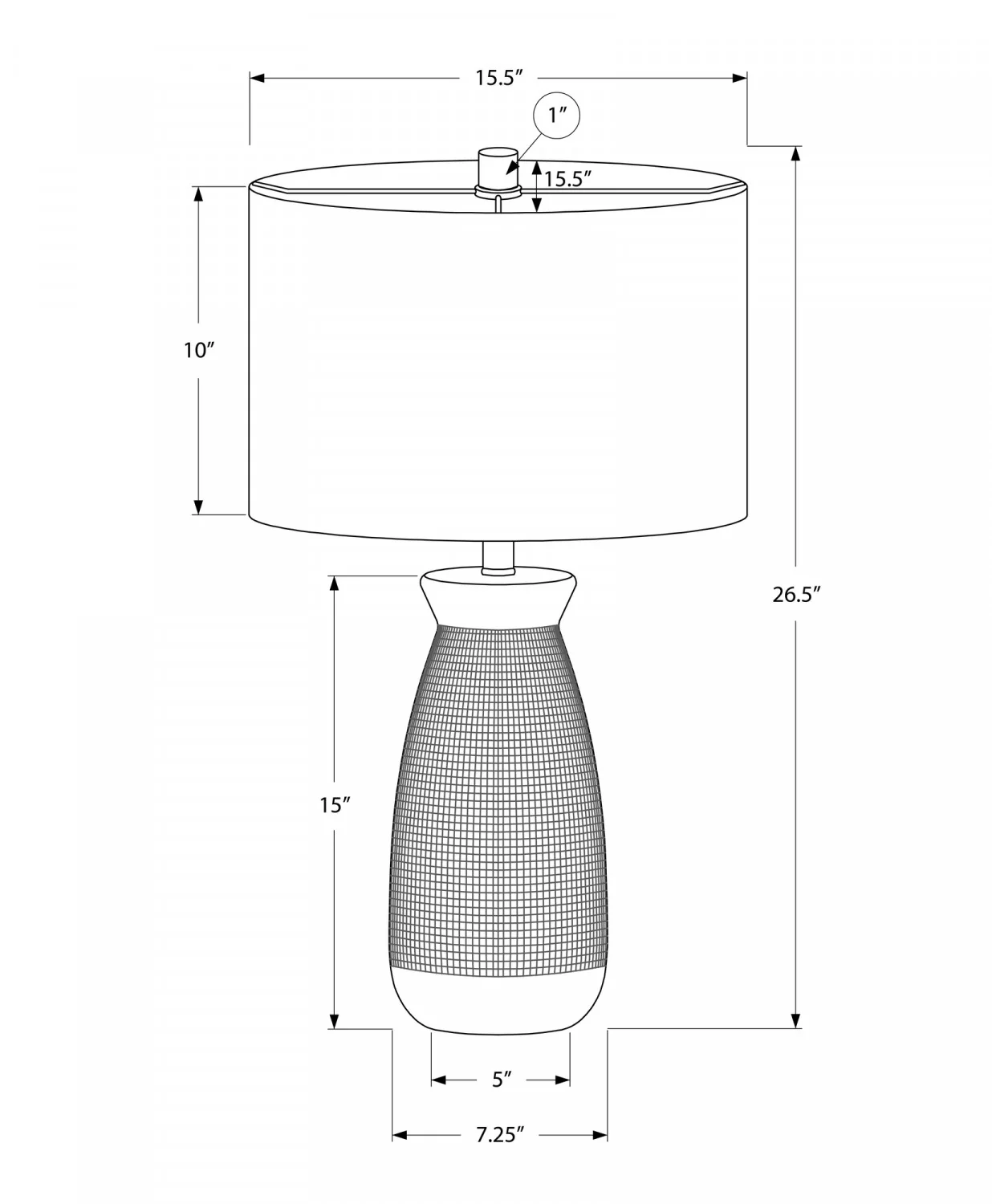 Greyson Table Lamp - Grey - Image 3