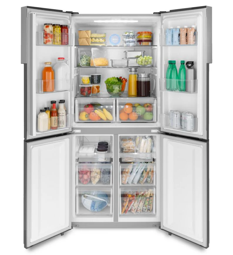 Haier 33 " 16.4 Cu. Ft. Fingerprint Resistant Stainless Steel Counter-Depth 4-Door French Door Refrigerator - QHE16HYPFS - Image 3