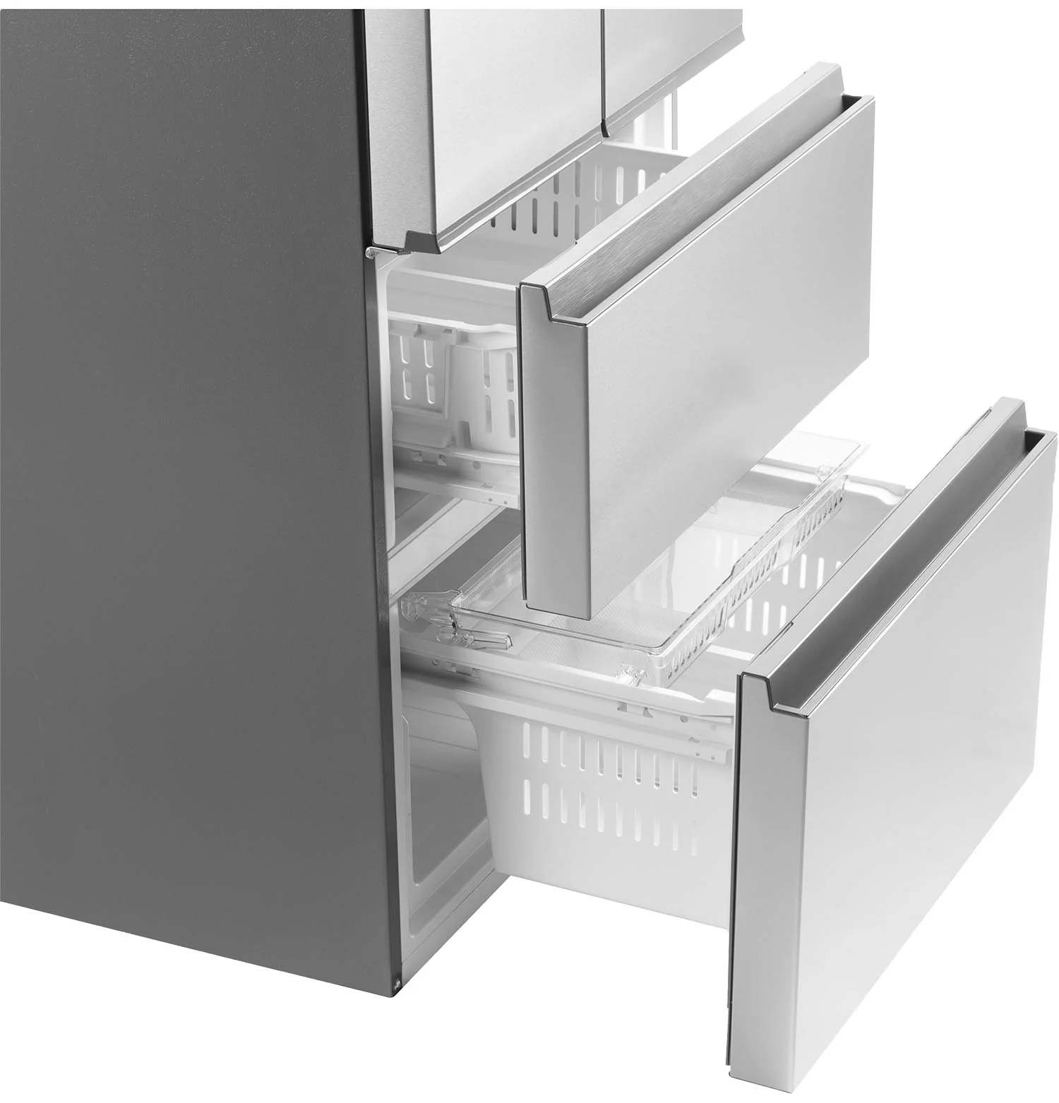 Haier 27.75" 14.5 Cu. Ft. Fingerprint Resistant Stainless Steel 4-Door French Door Refrigerator - QJS15HYRFS - Image 6