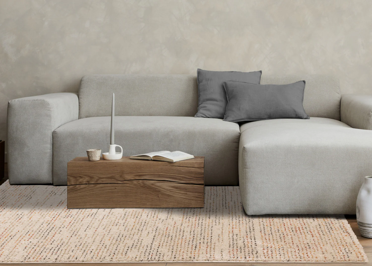 Halle Casual Contemporary Abstract Area Rug - 8' X 11' - Cream/Terra - Image 3