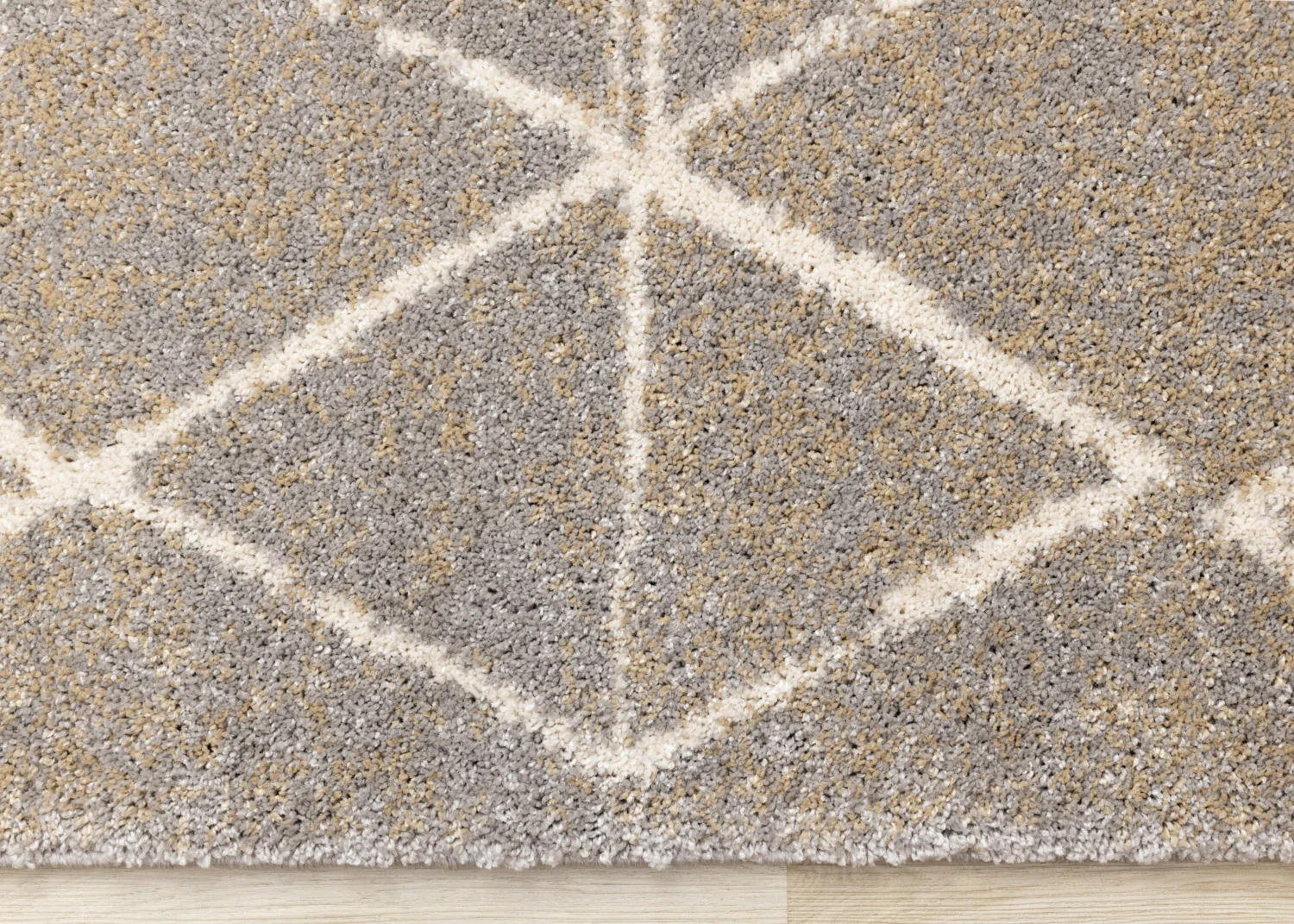 Halle Casual Contemporary Trellis Area Rug - 8' X 11' - Greige/Cream - Image 9