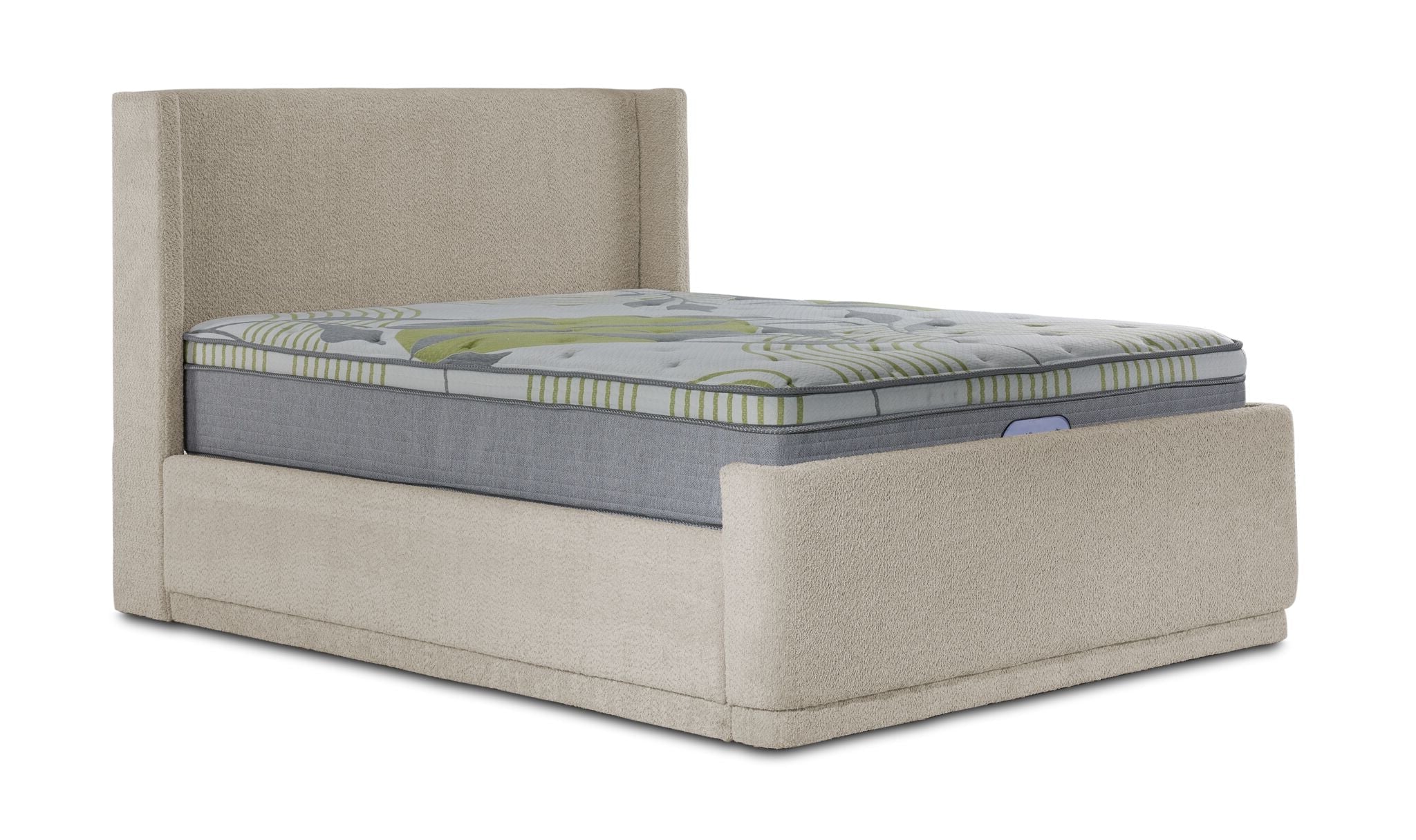 In Full Bloom - Hallie 3-Piece Full Upholstered Bed - Beige - Image 4