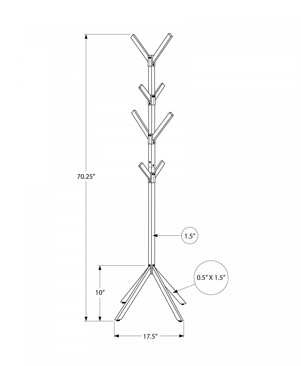 Hara Coat Rack - White - Image 3