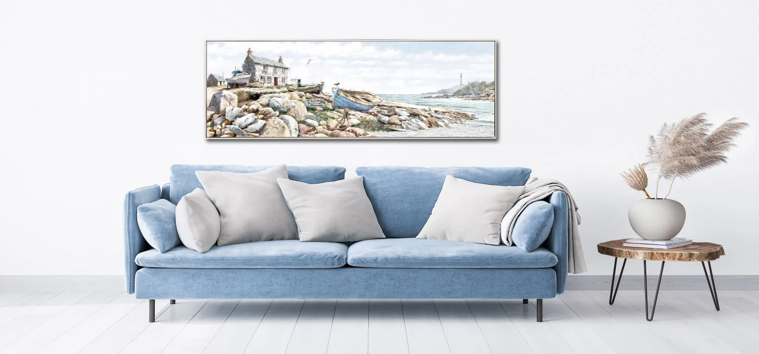 Harbour Haven Wall Art - Blue/Natural - 20 X 60 - Image 2
