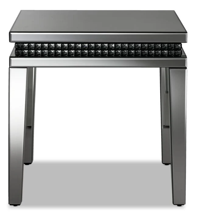 Harlow 24" End Table - Mirrored Glass - Image 2