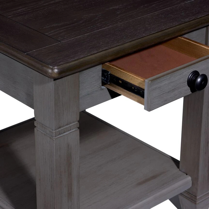 Harold End Table - Antique Grey - Image 4