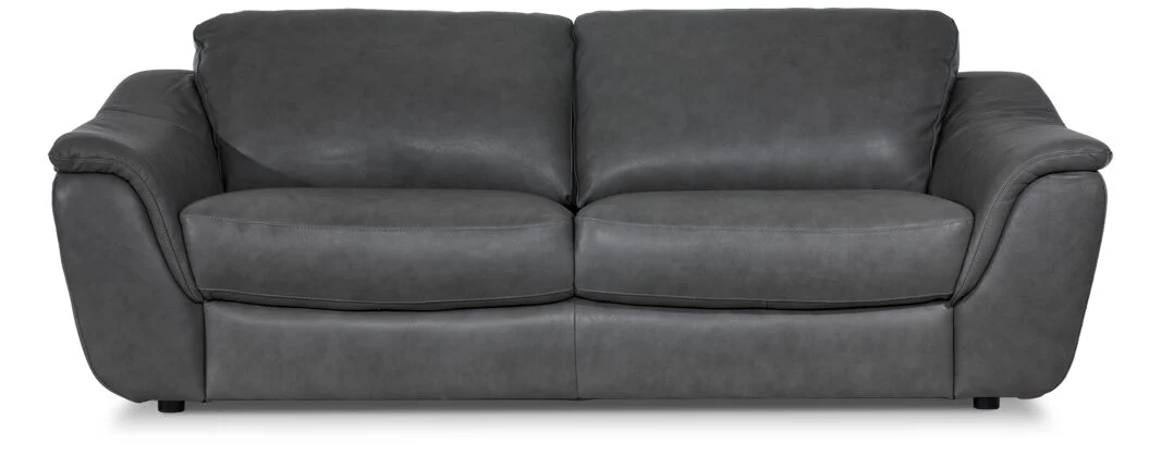Harris Leather Sofa - Grey - Image 2