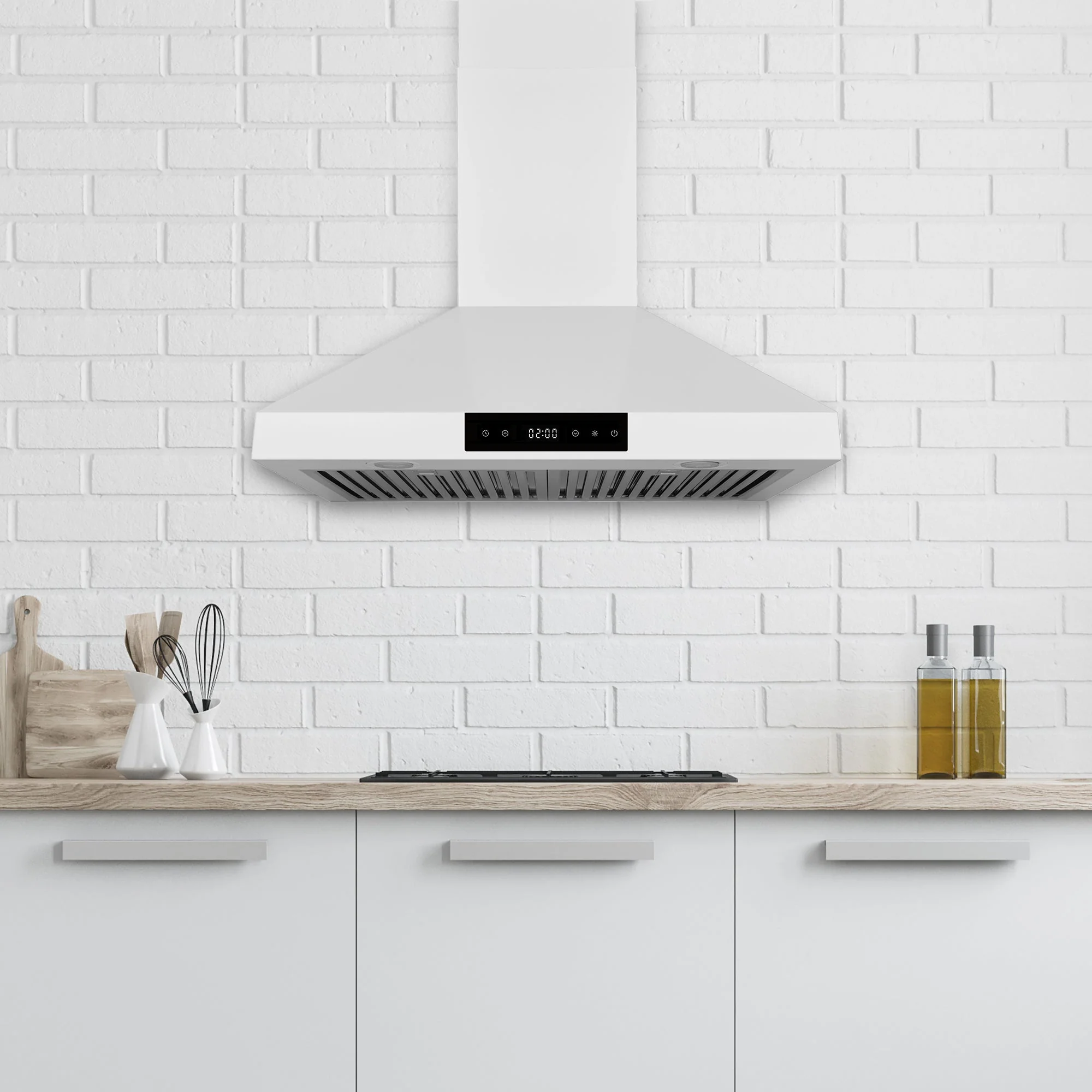 Hauslane Chef Series Matte White 30" 860 CFM Wall Mount Range Hood - WM-538WHT-30 - Image 3