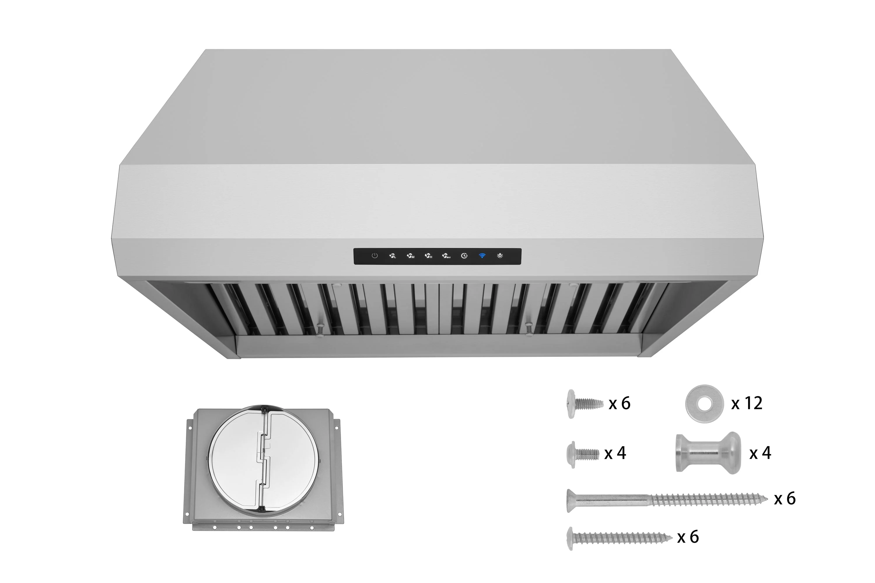 Hauslane Stainless Steel PRO Series 30" Versatile Under Cabinet or Wall Mounted Range Hood with Smart App Control - PRO500SS-30 - Image 10