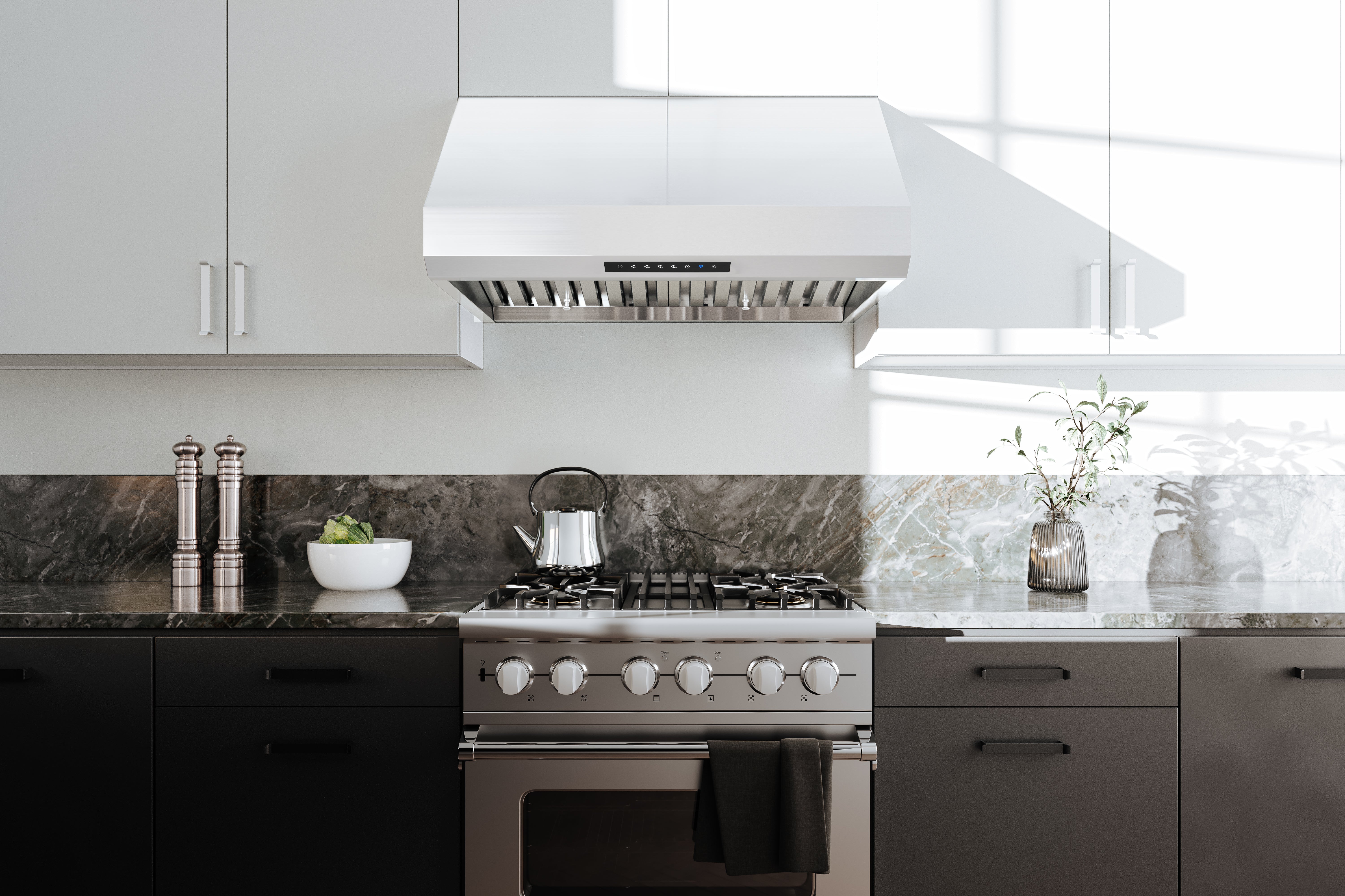 Hauslane Stainless Steel PRO Series 30" Versatile Under Cabinet or Wall Mounted Range Hood with Smart App Control - PRO500SS-30 - Image 5