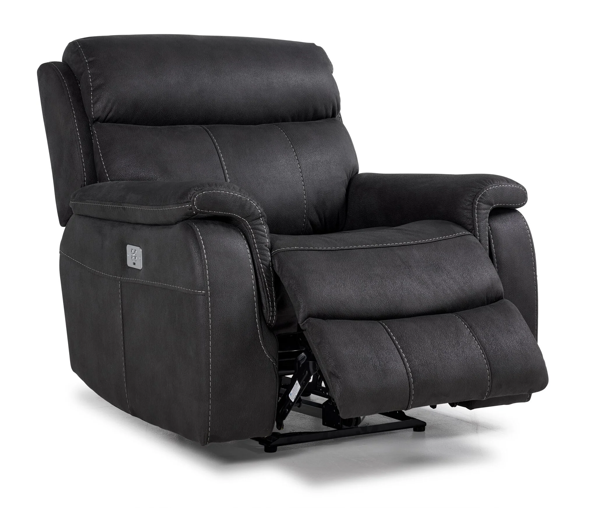 Haven Dual Power Reclining Chair - Grey - Image 5