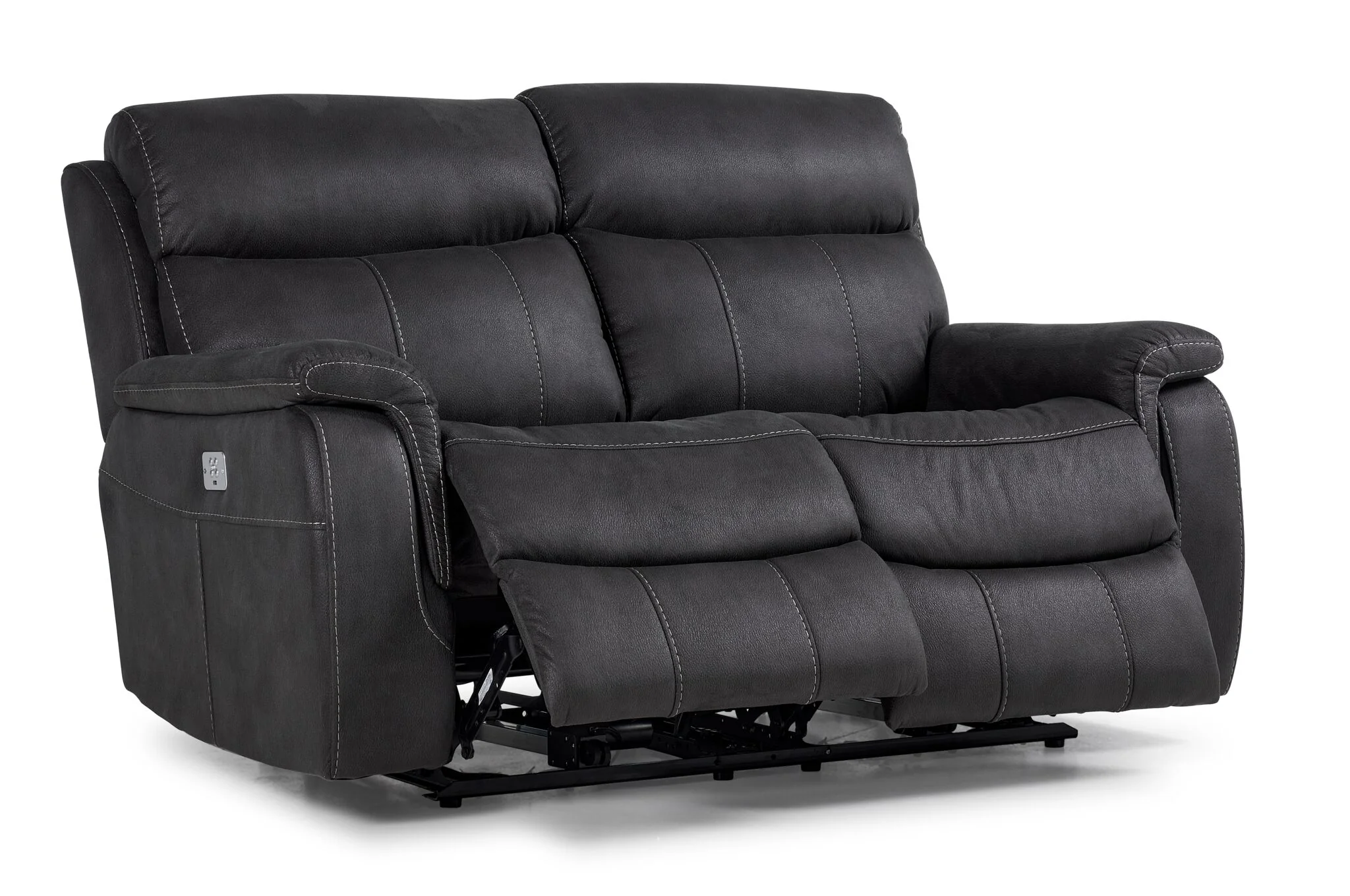 Haven Dual Power Reclining Loveseat - Grey - Image 3