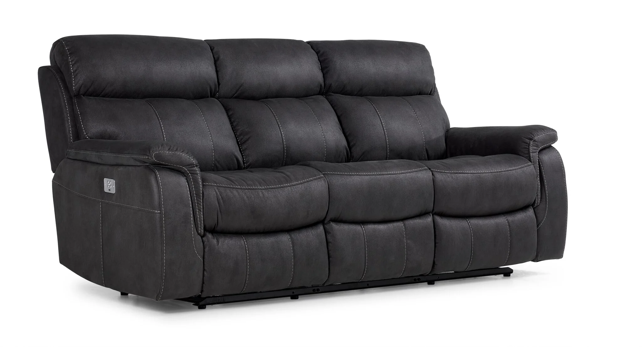 Haven Dual Power Reclining Sofa and Chair Set - Grey - Image 5