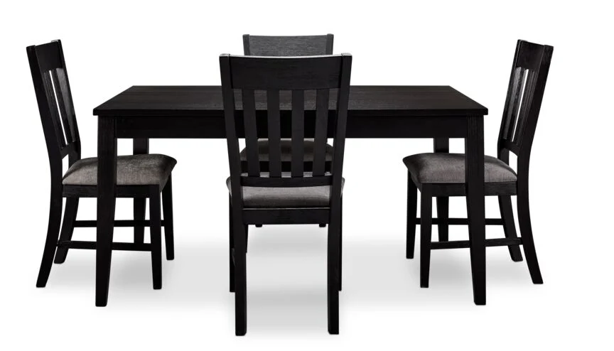 Haxby 5-Piece Dining Set - Weathered Grey - Image 2