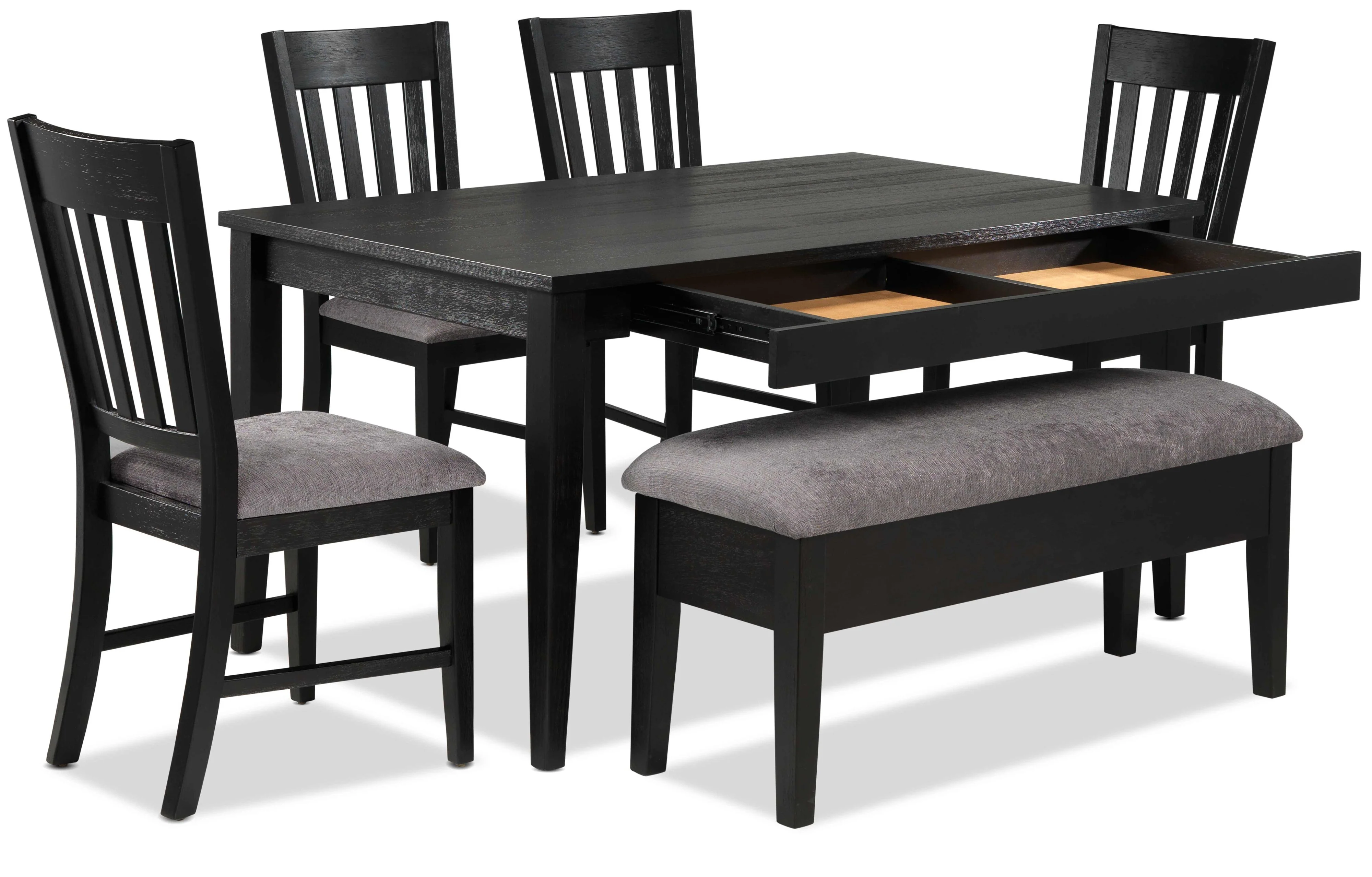 Haxby 6-Piece Dining Set - Weathered Grey - Image 3