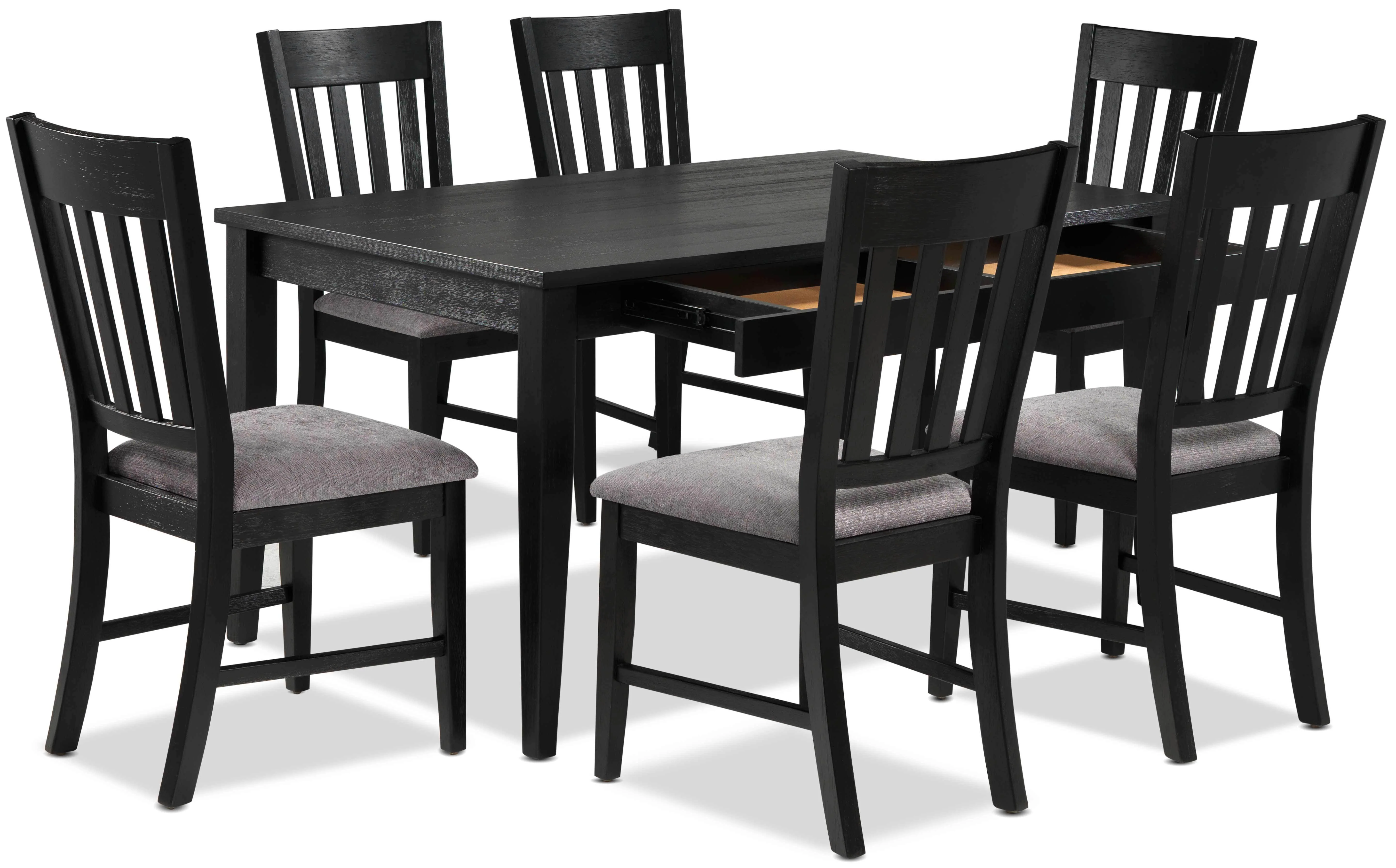 Haxby 7-Piece Dining Set - Weathered Grey - Image 7