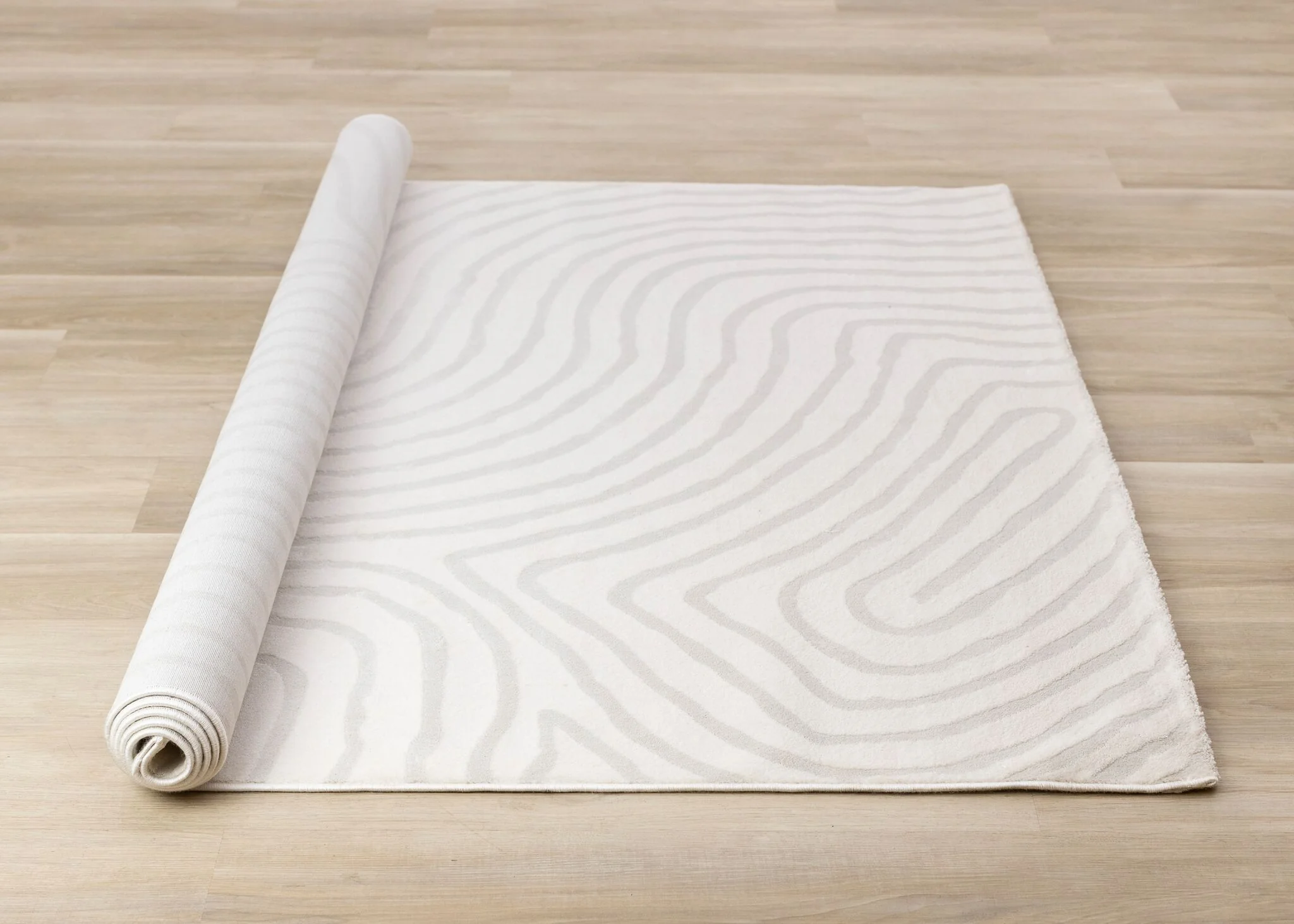 Hayden 5'3" x 7'7" Swirling Lines Area Rug - Grey - Image 8