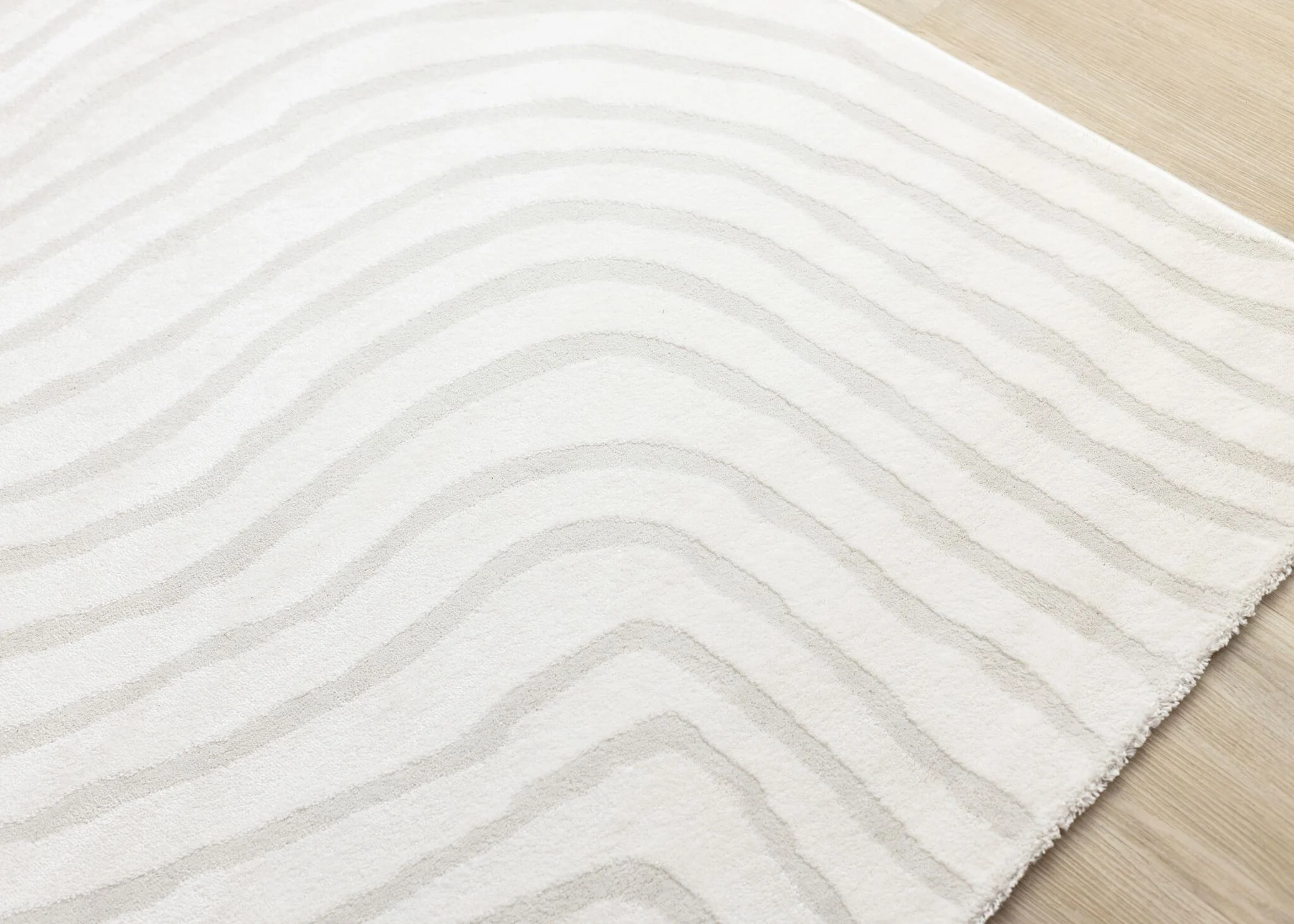 Hayden 6'7" x 9'6" Swirling Lines Area Rug - Grey - Image 2
