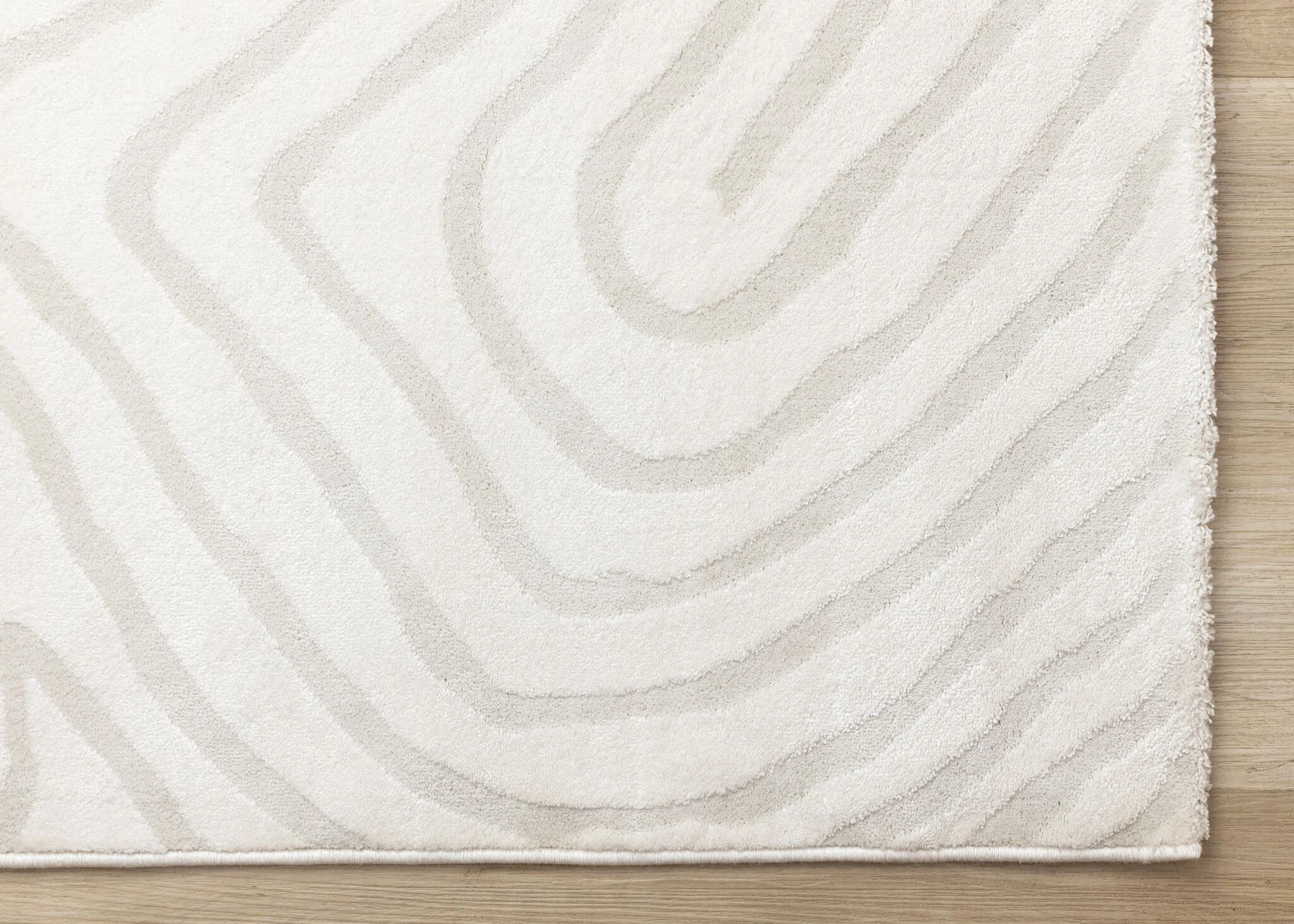 Hayden 6'7" x 9'6" Swirling Lines Area Rug - Grey - Image 6