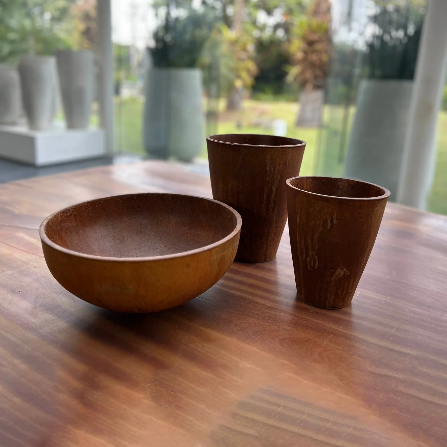 Heartholm Tapered Bowl Planter - Corten - Image 3
