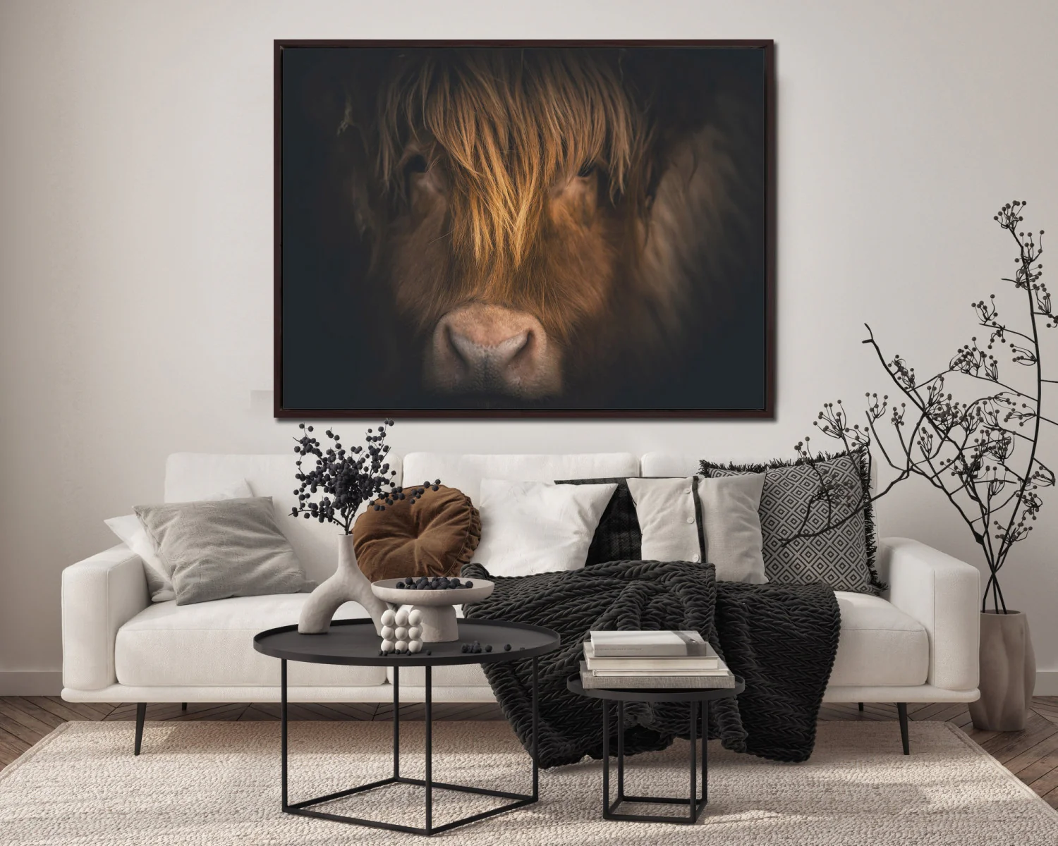 Highland Gaze Wall Art - Brown - 30 X 40 - Image 2