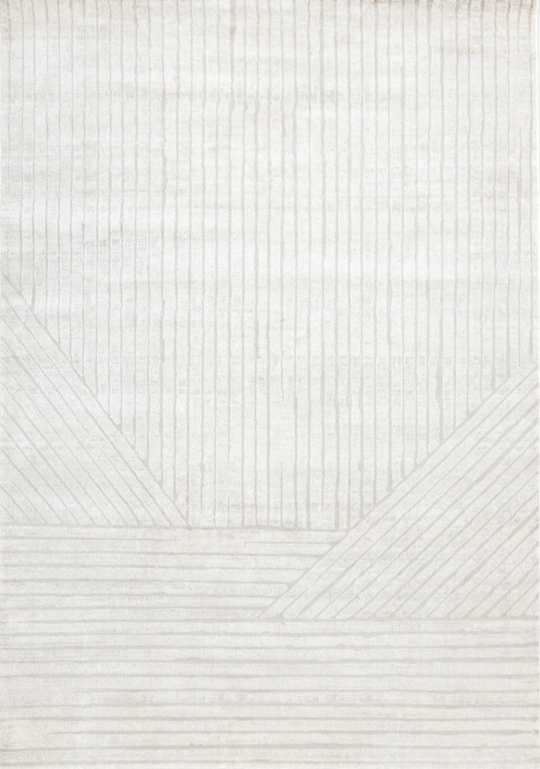 Hillary Modern Lines Area Rug - 8' X 11' - Cream