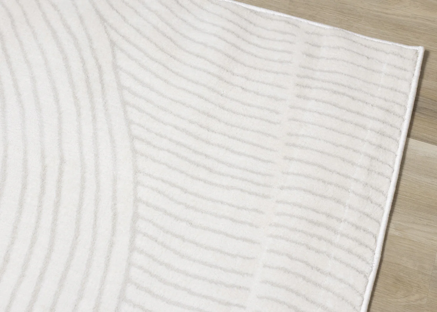 Hillary Modern Swirls Area Rug - 5' X 8' - Cream - Image 4