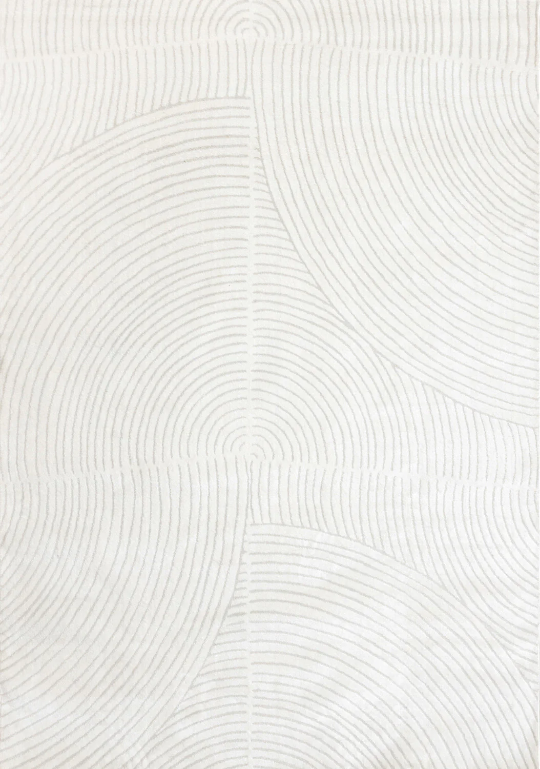 Hillary Modern Swirls Area Rug - 7' X 10' - Cream