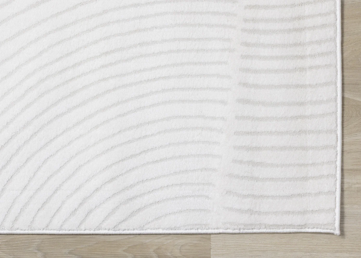 Hillary Modern Swirls Area Rug - 7' X 10' - Cream - Image 6
