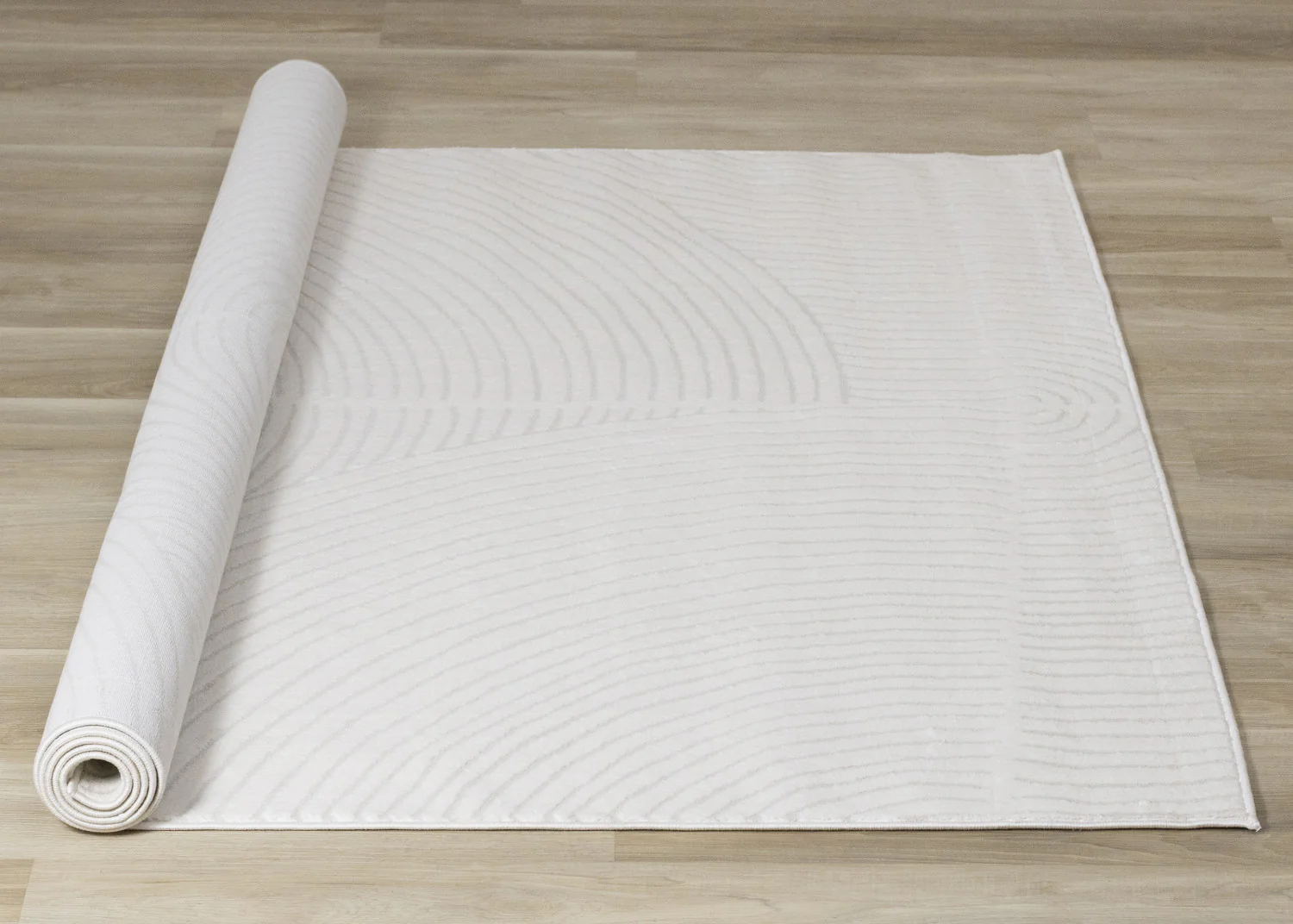 Hillary Modern Swirls Area Rug - 7' X 10' - Cream - Image 8