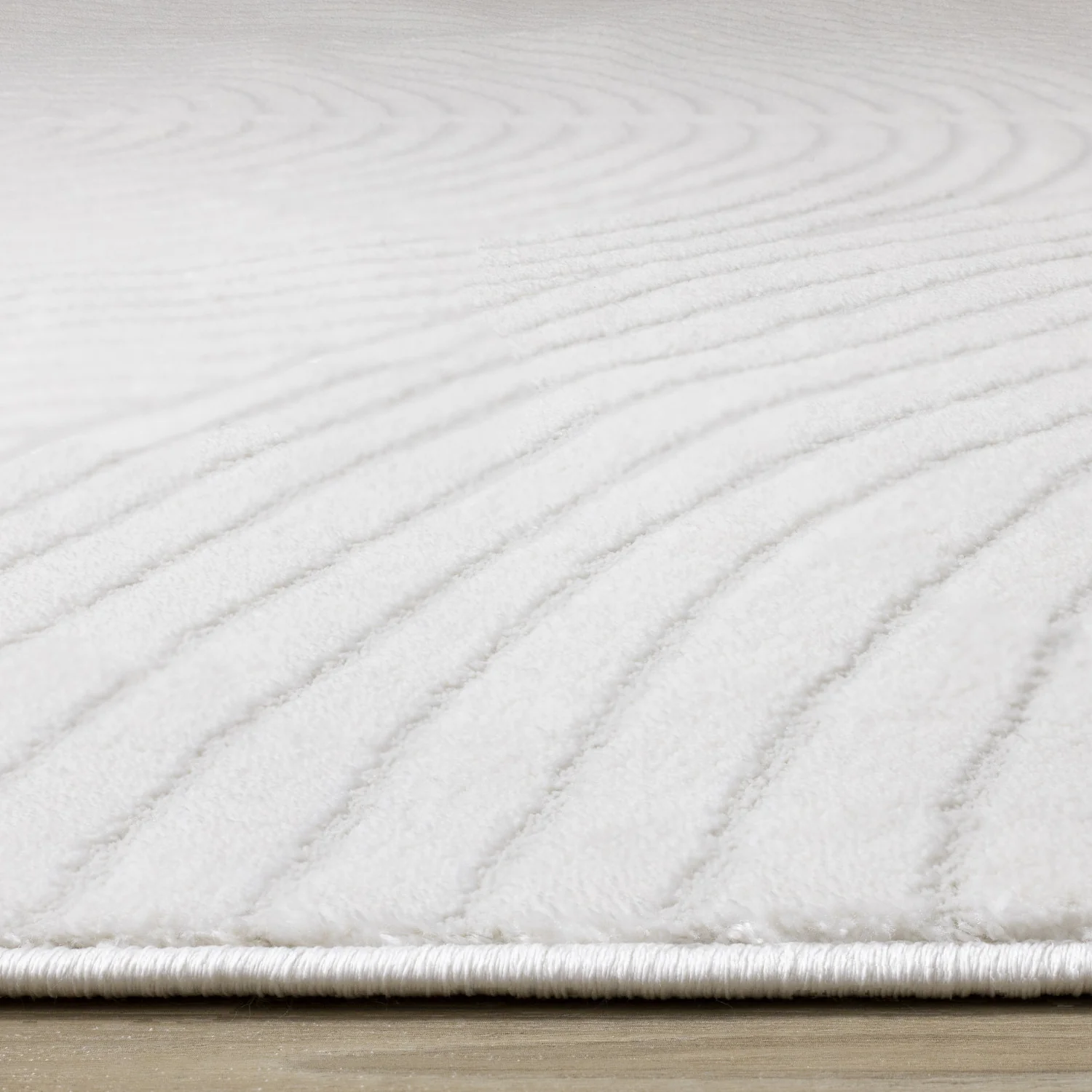 Hillary Modern Swirls Area Rug - 8' X 11' - Cream - Image 5